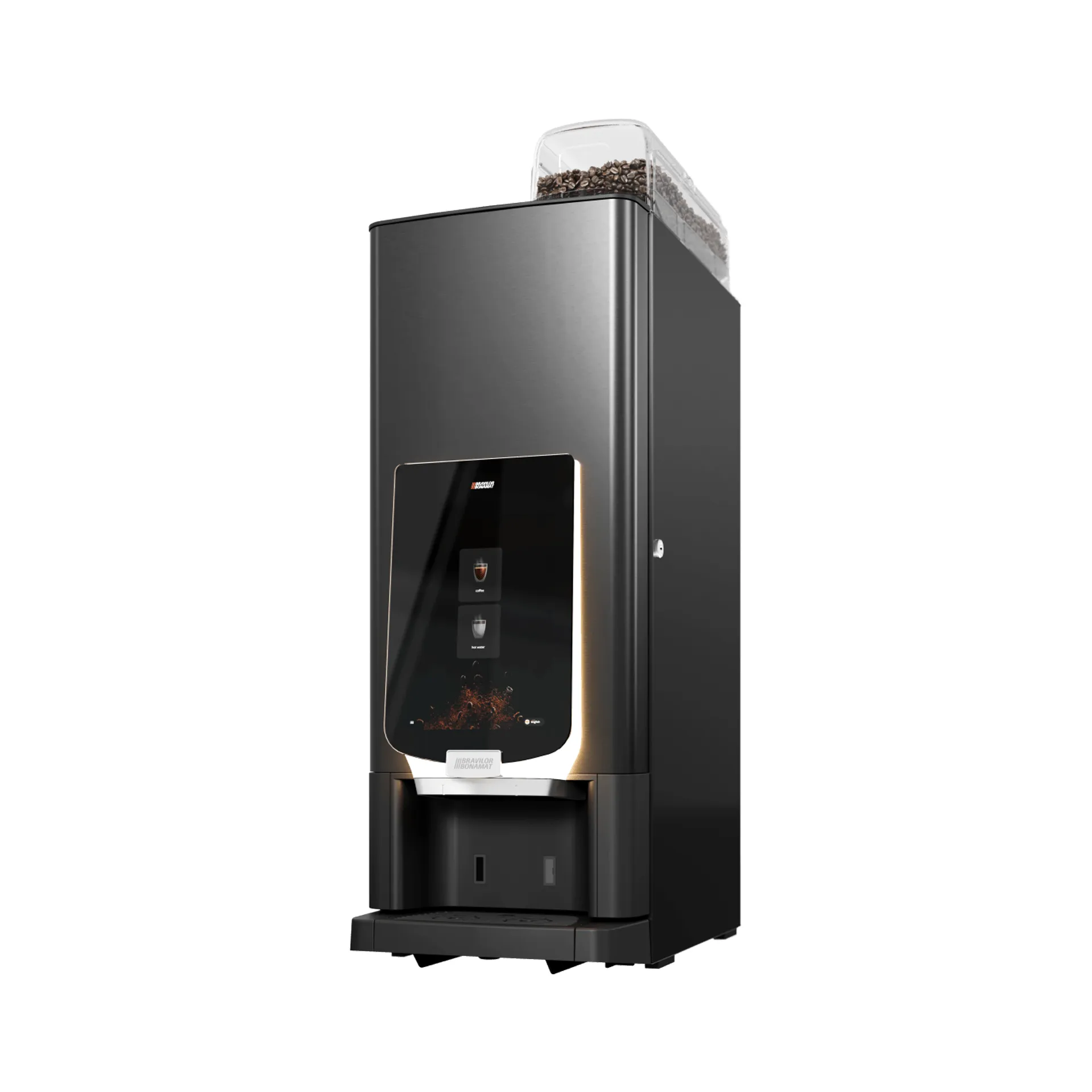 Kaffeemaschine, Kaffeeautomat, Touchscreen, Schwarz, Wassertank
