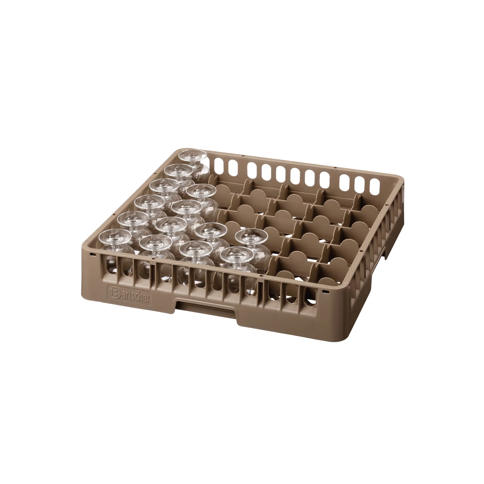Bartscher 5336 Gläserkorb 36 Fächer mit Gläsern, Geschirrspülerkorb, Gläserkorb, Spülkorb, Klarspülerhalter, Bräuchigte Spülkörbe