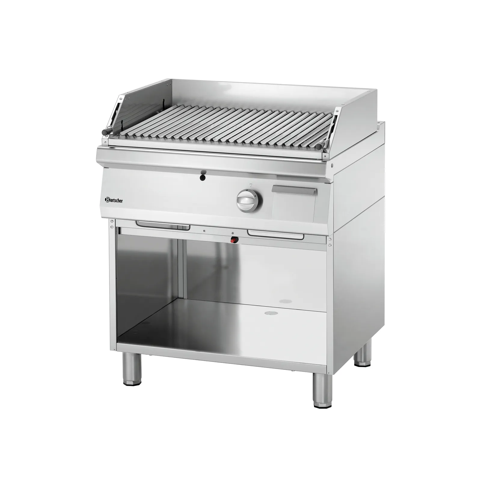 Bartscher 2856311 Lavasteingrill 700VR G180 Ansicht Komplett, Grill, Gasgrill, Stahl, Rostfrei, Kochstelle