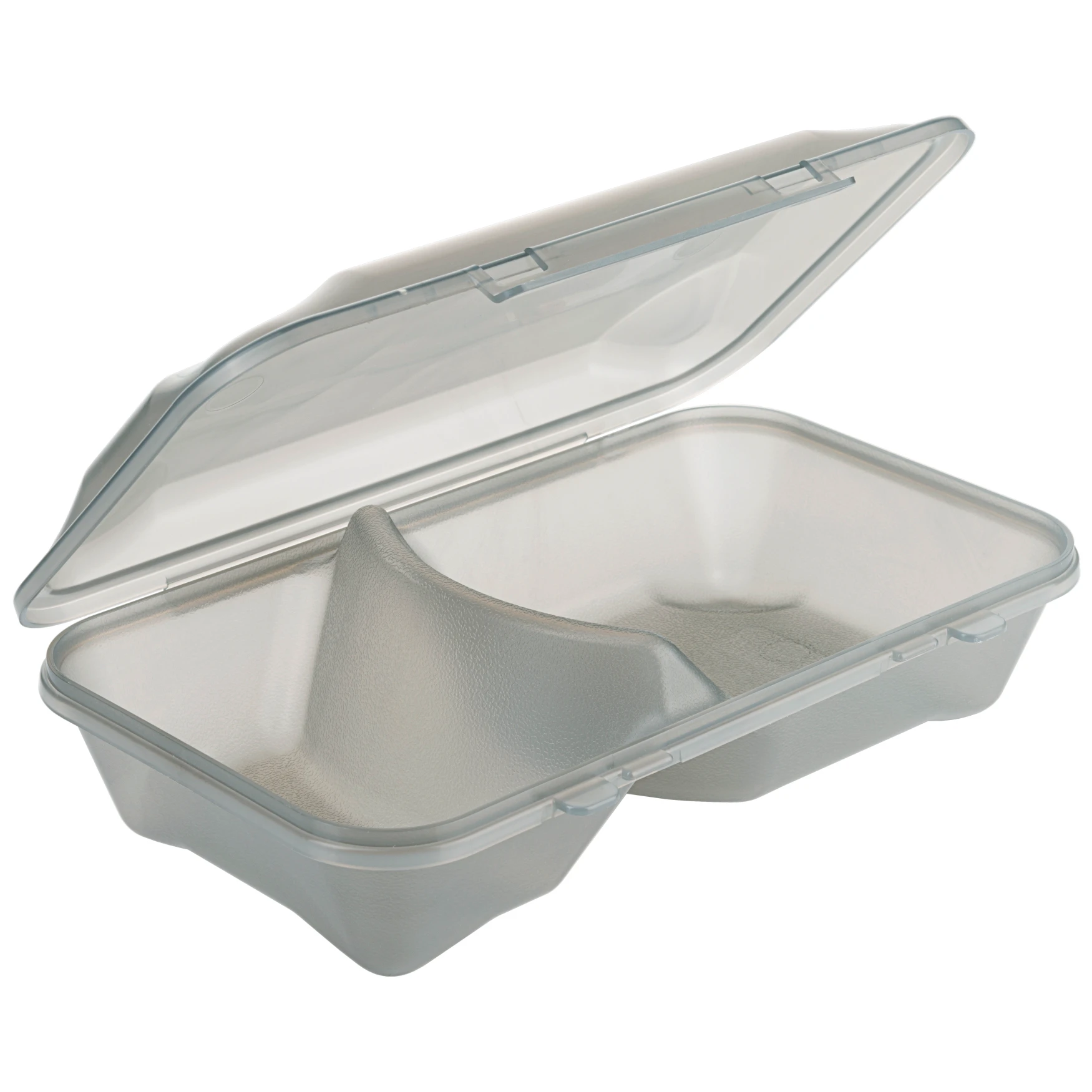 Contacto Mehrweg Menueschale grau 1 4 1182 143 1   Contacto Menüschale WE TURN GN 1/4 grau Deckel offen 1180143