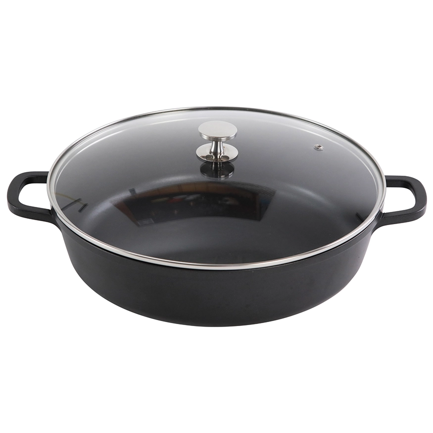 Contacto Pfanne rund 6983 327 schwarz   Contacto AluChef Pfanne rund Knopfgriff aus Edelstahl schwarz 6983327