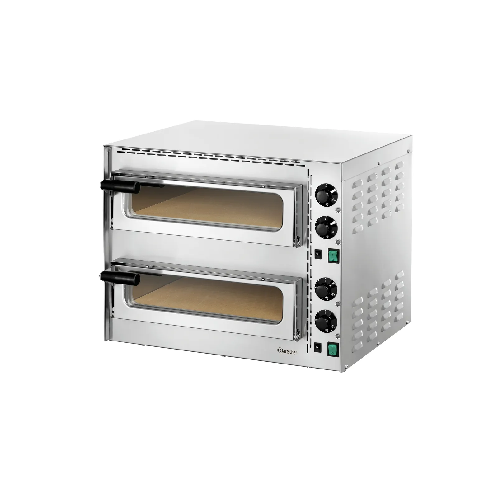Bartscher 203535 Pizzabackofen Mini Plus 2 Ansicht Komplett, ausgeschaltet, leer