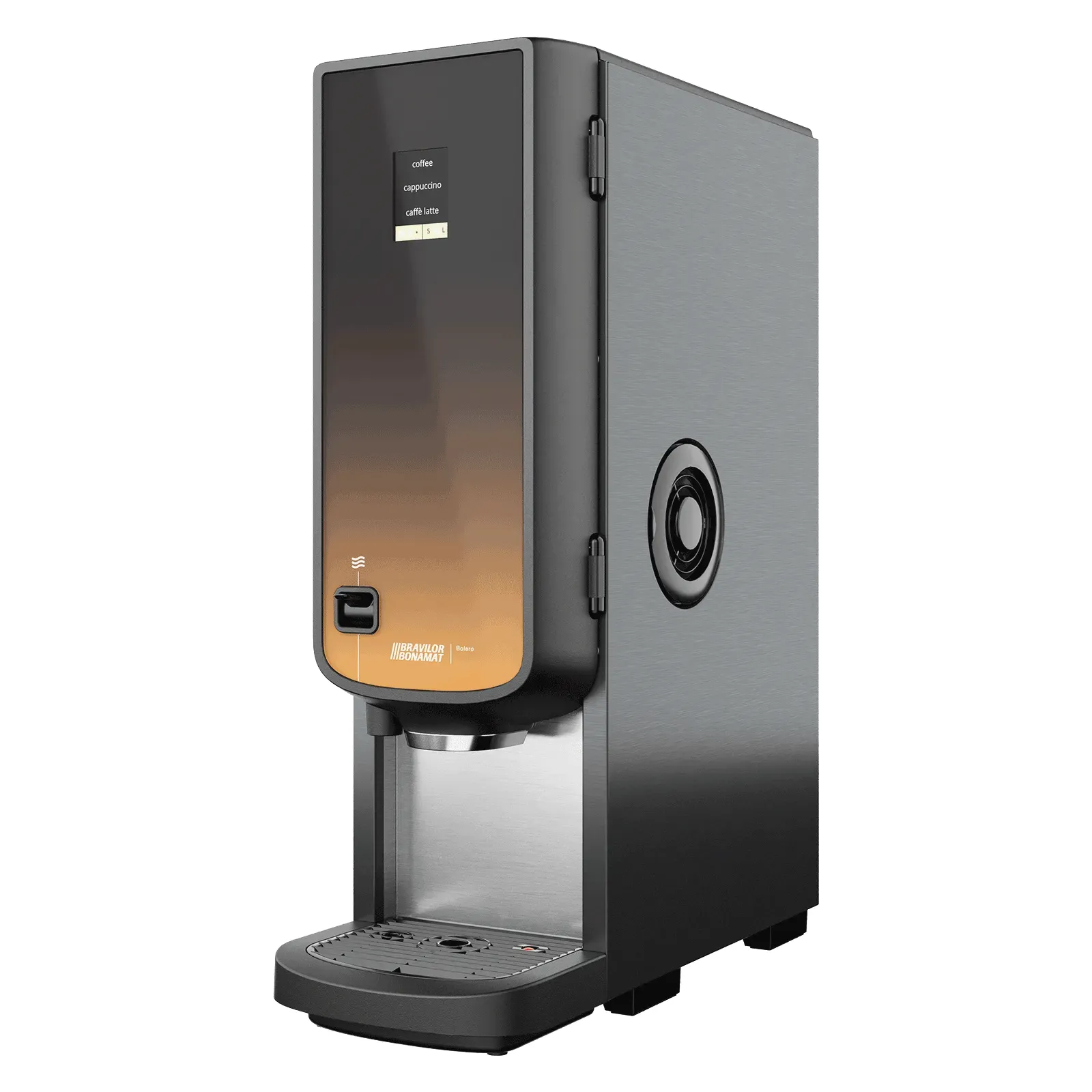 Bonamat 8.020.340.31002 Bolero 21 Rechtsansicht  , Kaffeemaschine, Ein-Kaffeeautomat, Wasserbehälter, Brühsystem, Spülmaschinengeeignet