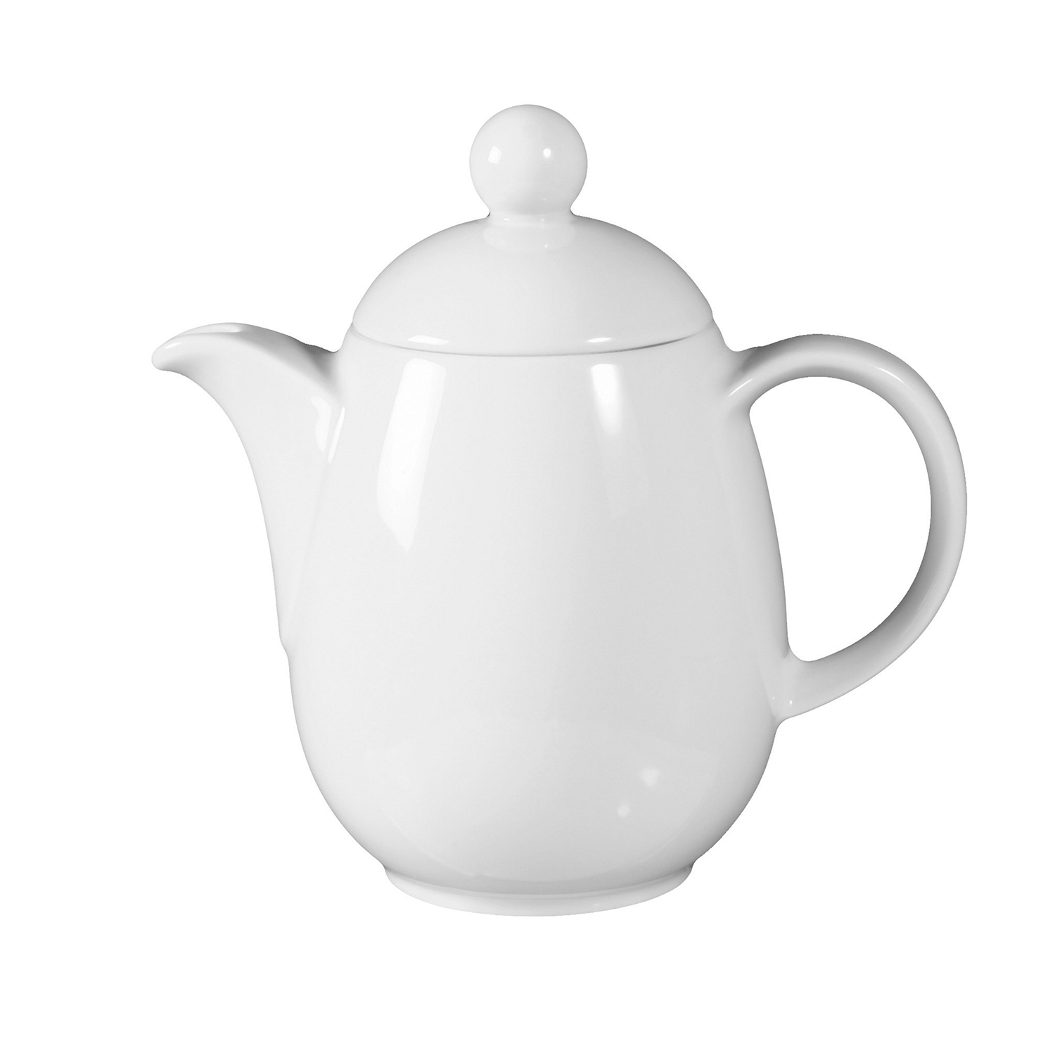 Teekanne, Kaffeekanne, Weiße Keramik, Deckelknopf, Ausgussspitze