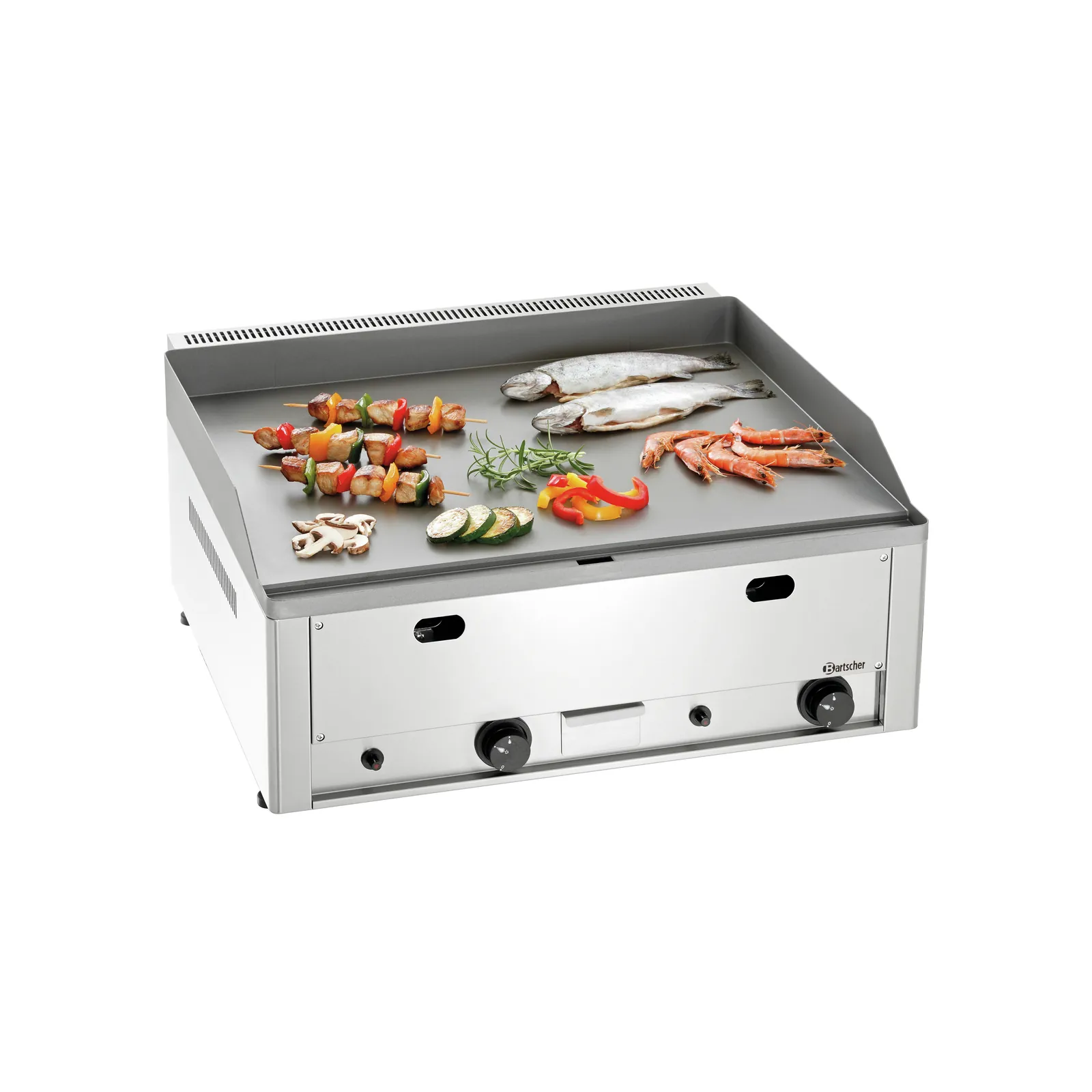 Bartscher A3700341 Griddleplatte Ansicht Komplett mit Essen