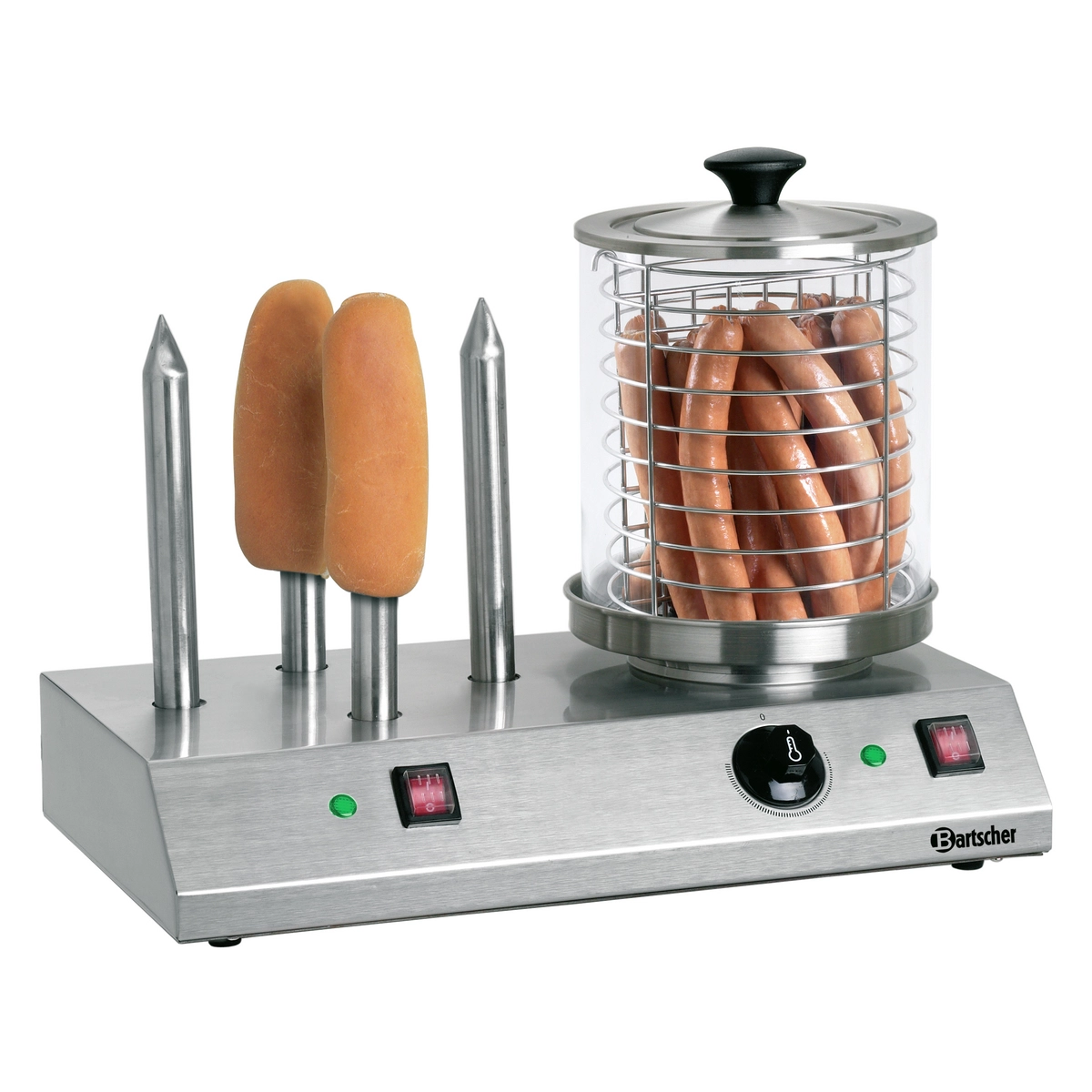 Bartscher Hot Dog Gerät mit 4 Toaststangen