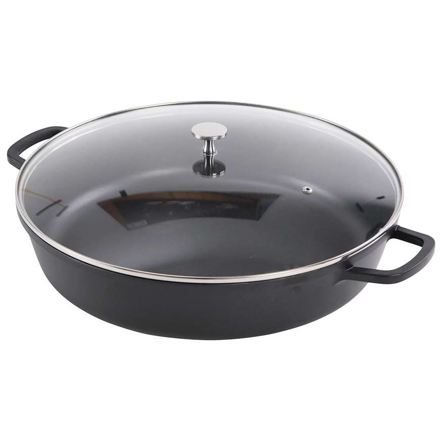 Contacto Pfanne rund 6983 407 schwarz 2   Contacto AluChef Pfanne rund Knopfgriff aus Edelstahl schwarz 6983407