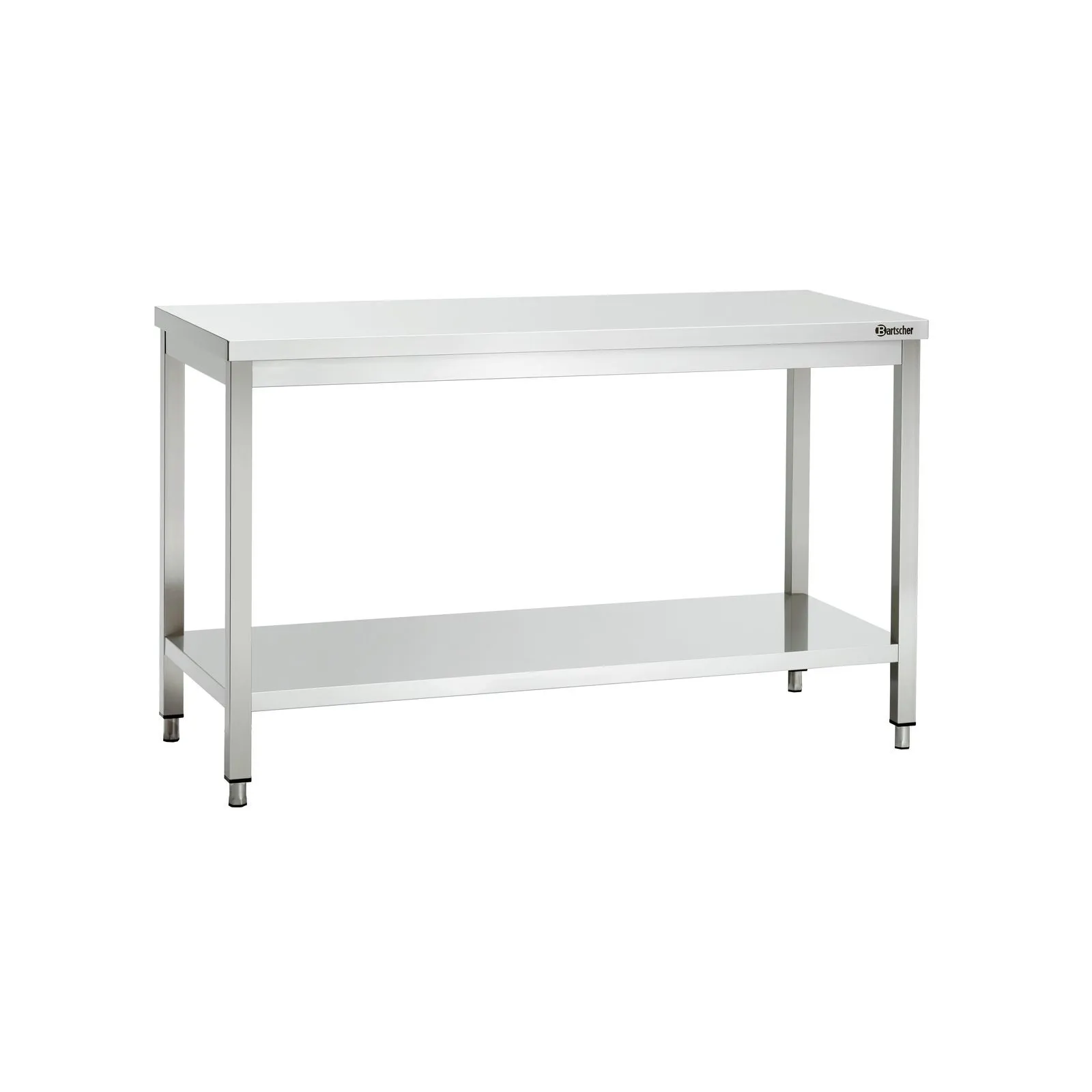 Bartscher 307146 Arbeitstisch 600 B1400, werkbank, edelstahl, flach, arbeitsplatte, unterbau
