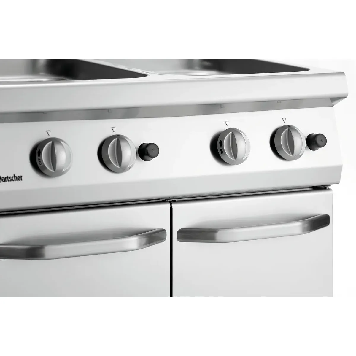 Bartscher 2853101 Nudelkocher Gas 700 B800 2x24L Ansicht Bedienelemente