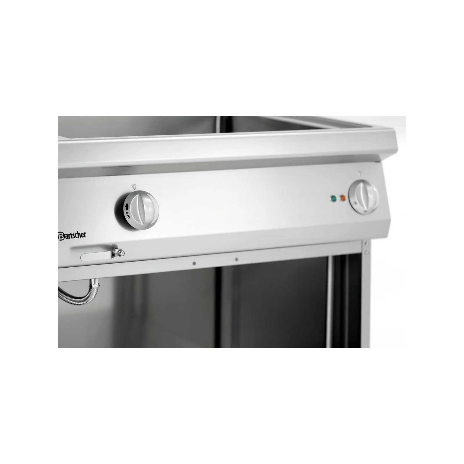Bartscher 286302 Bain Marie 700 B800 UO mWE Nahansicht Bedienelemente, Grill, Gastronomie, Metall, Elektrogrill, Kessel