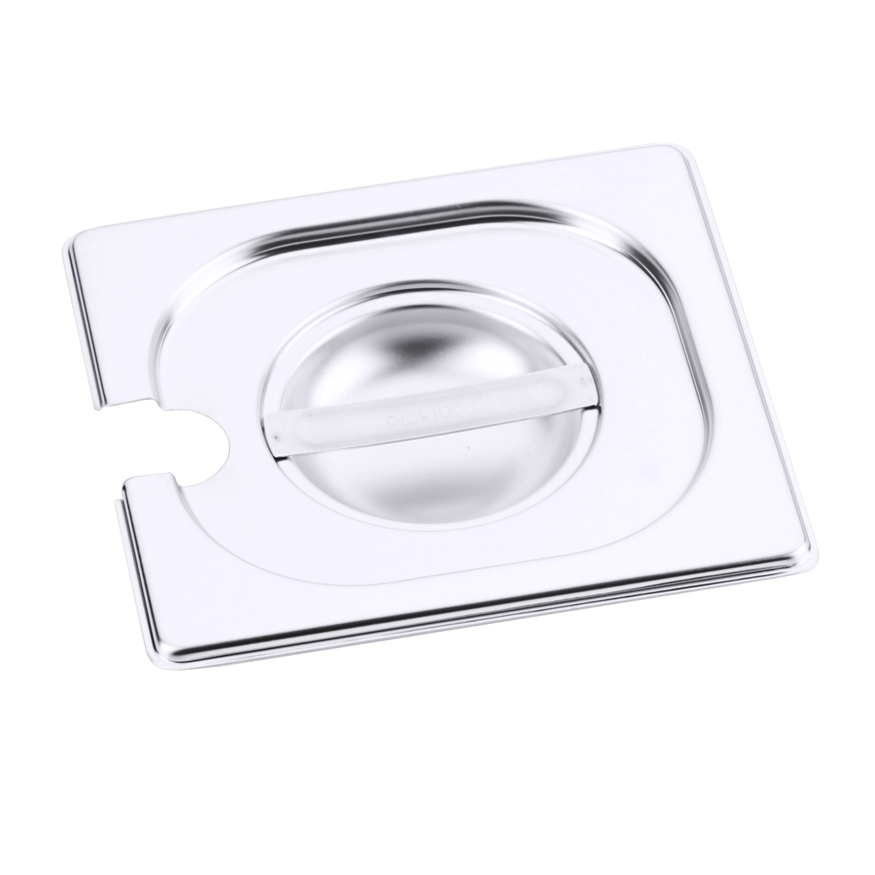 Contacto Edelstahl Deckel für Gastronormbehälter mit Loeffelausschnitt GN-1/6 7616176