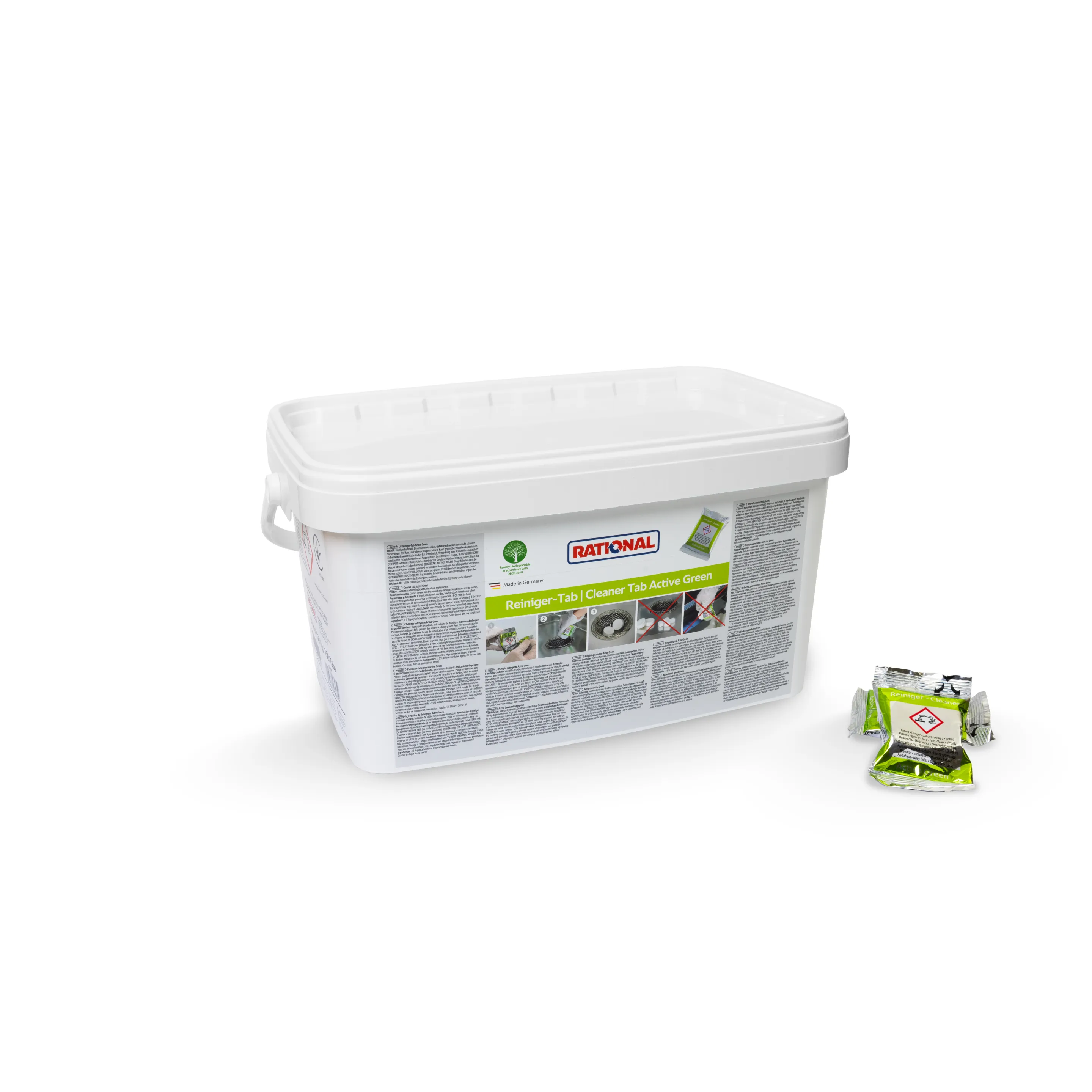 Rational 56.01.535 ReinigerTab ActiveGreen  , Reiniger-Table, Cleaner Tab, Active Green, Großbehälter, Putzmittel-Beutel