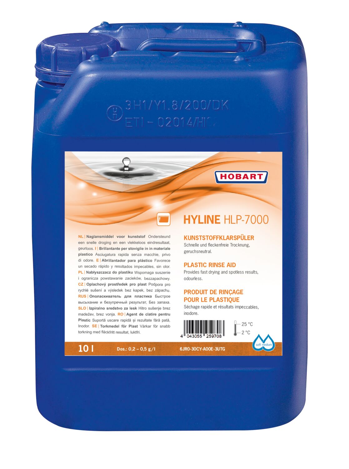 Hobart HLP 7000 Kunststoffklarspueler Hobart HLP 7000 Kunststoffklarspueler