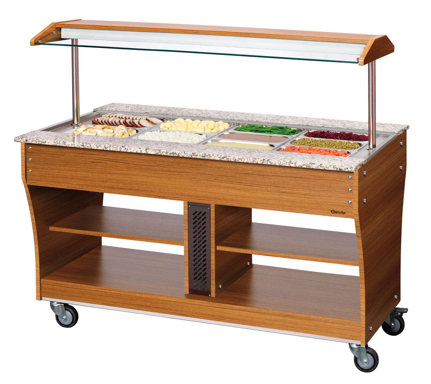 Bartscher 125628 Buffetwagen warm 4x 1/1GN Bartscher 125628 Buffetwagen warm 4x 1/1GN