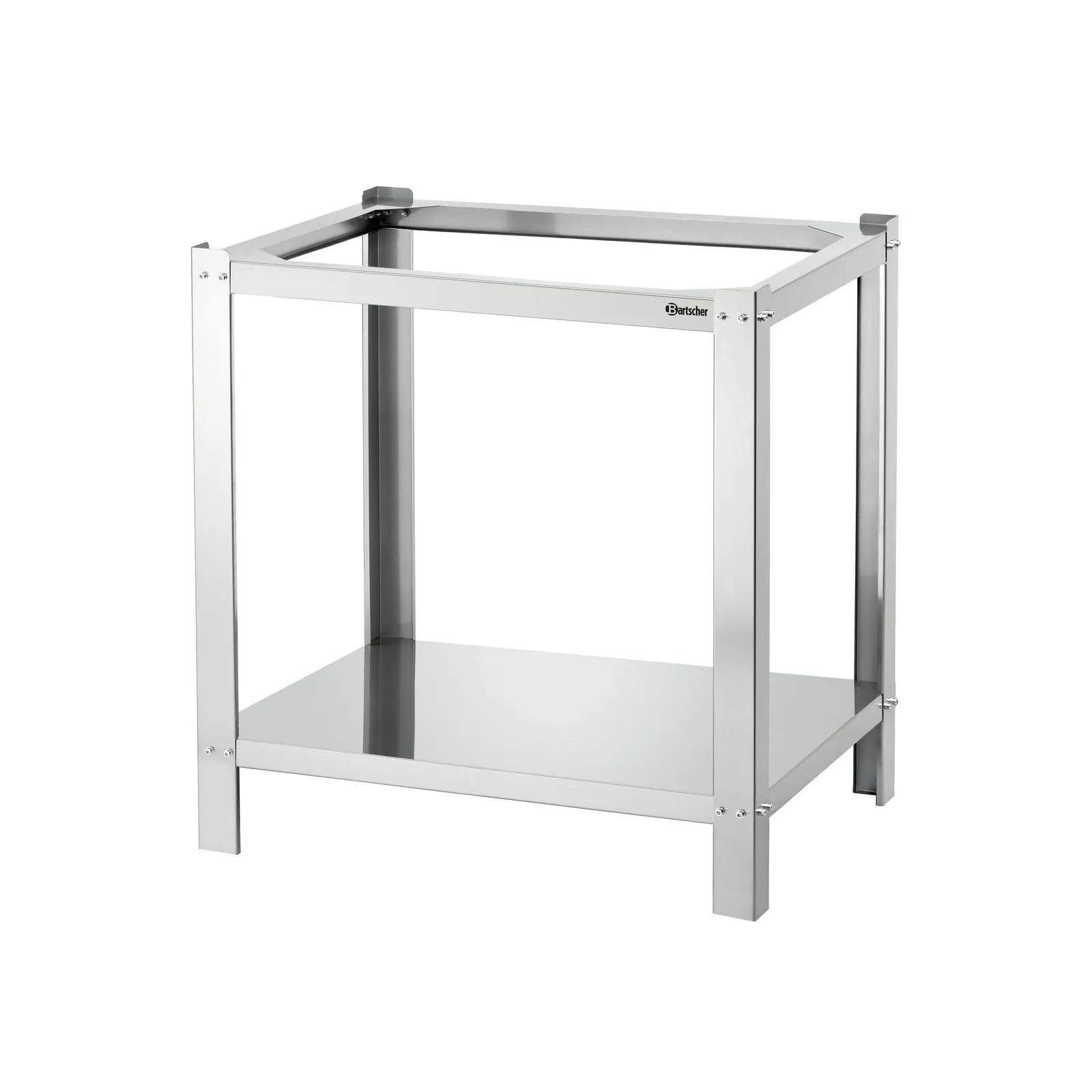 Bartscher 200317 Untergestell PO NT6 Ansicht Komplett, Schweißrahmen, Metallrahmen, Stahlrahmen, Regalboden, Unterbau