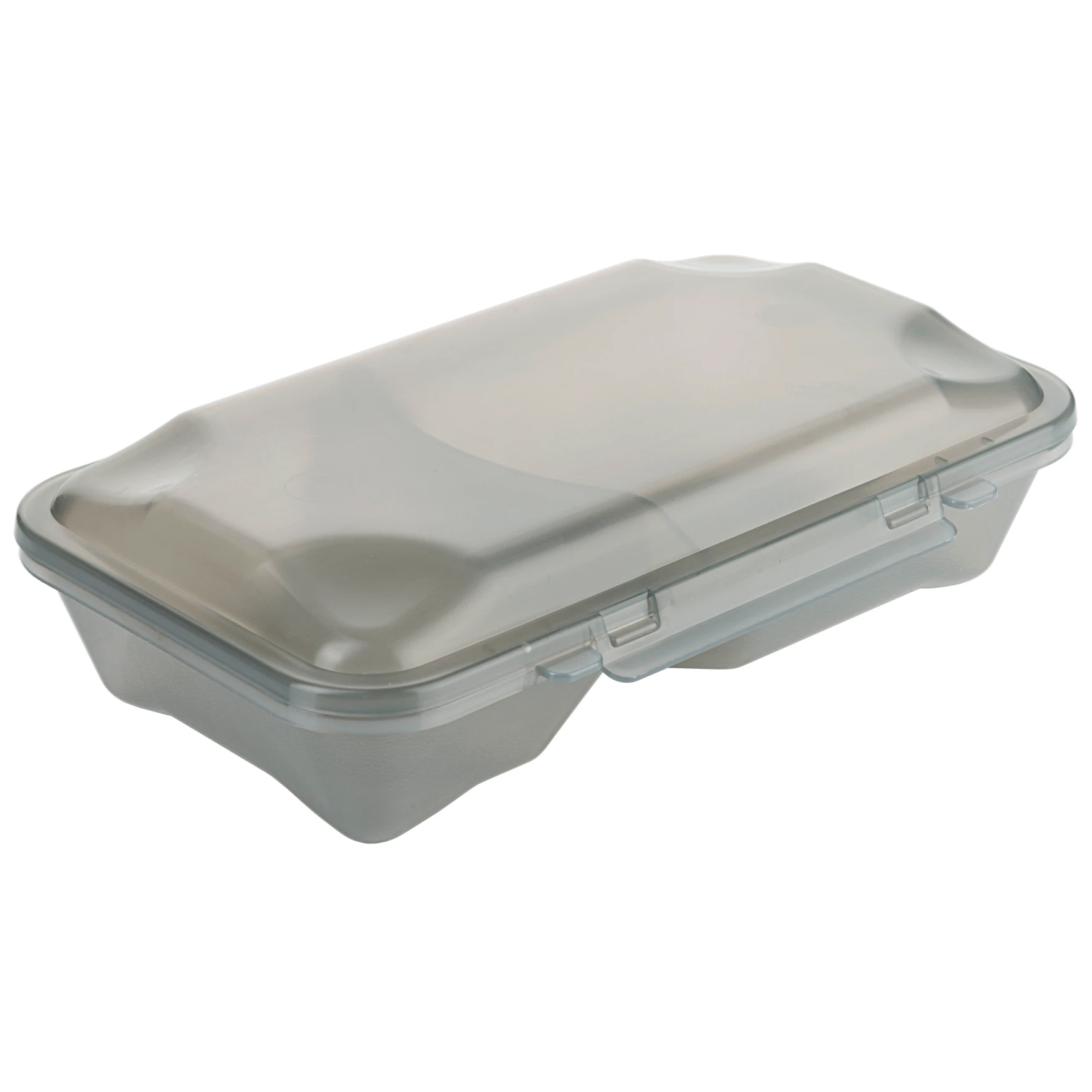 Contacto Mehrweg Menueschale grau 1 4 1182 143 2   Contacto Menüschale WE TURN GN 1/4 grau zweigeteilt Deckel geschlossen