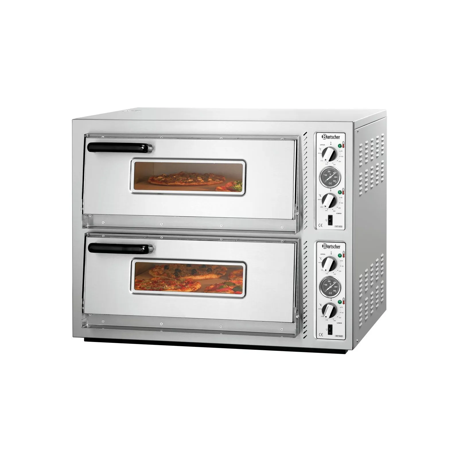 Bartscher 2002095 Pizzaofen NT 622 Ansicht Komplett, geschlossen, mit Pizza