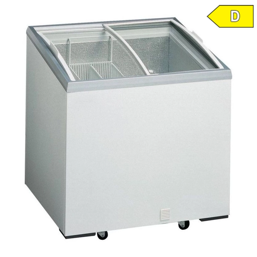 KBS 922022 Tiefkuehltruhe gewoelbter Glasschiebedeckel d201 Label    KBS 922022 Tiefkuehltruhe gewoelbter Glasschiebedeckel d201 Label