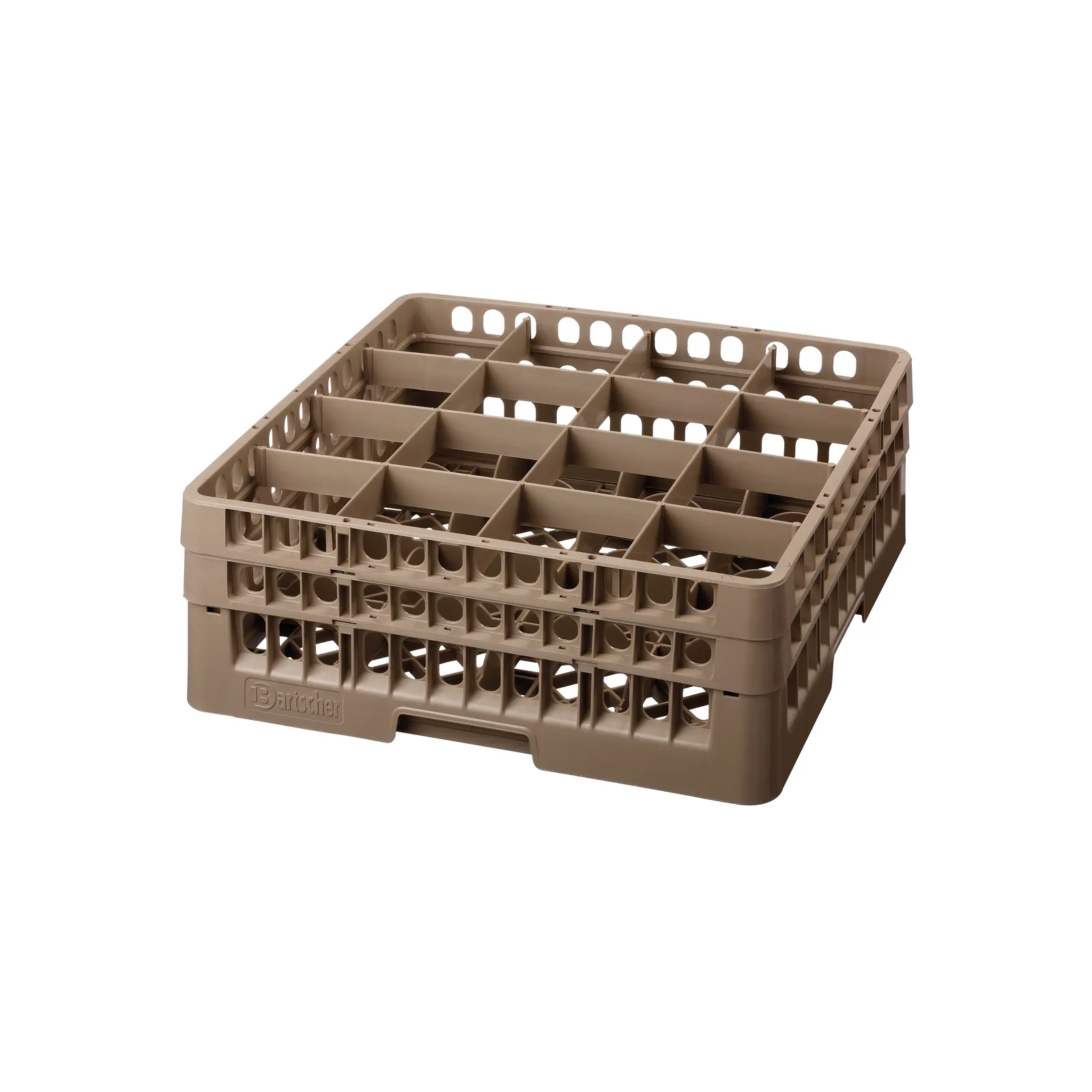 Bartscher 5319 Gläserkorb 16 Fächer, Spülkörb, Korb, Durchlaufraster, Hochkant, Vorratskorb