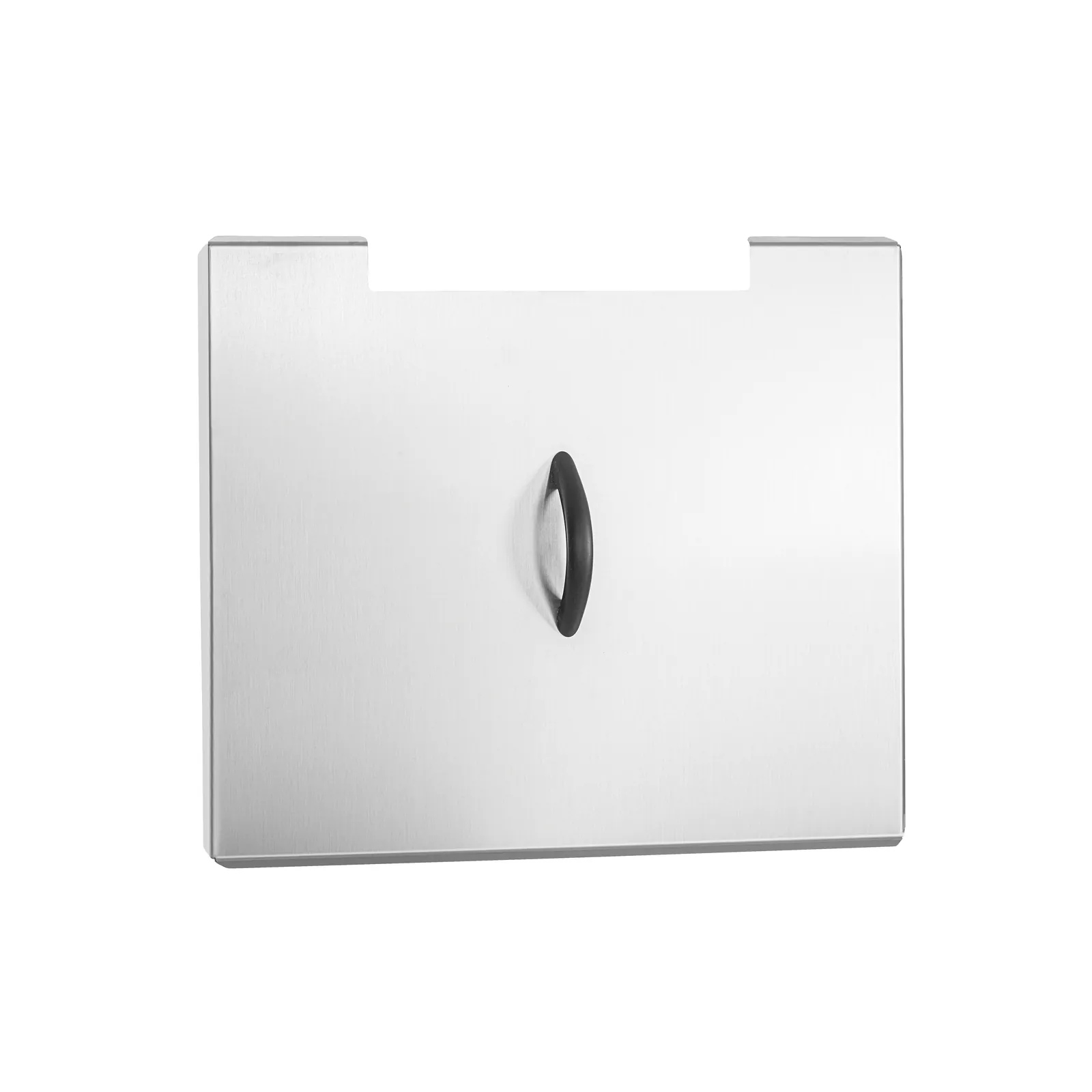 Bartscher 162900 Fritteuse PROFESSIONAL I Ansicht Abdeckung, Aluminiumplatte, Türgriff, Wandmontage, Scharnierlos, patinierte Oberfläche