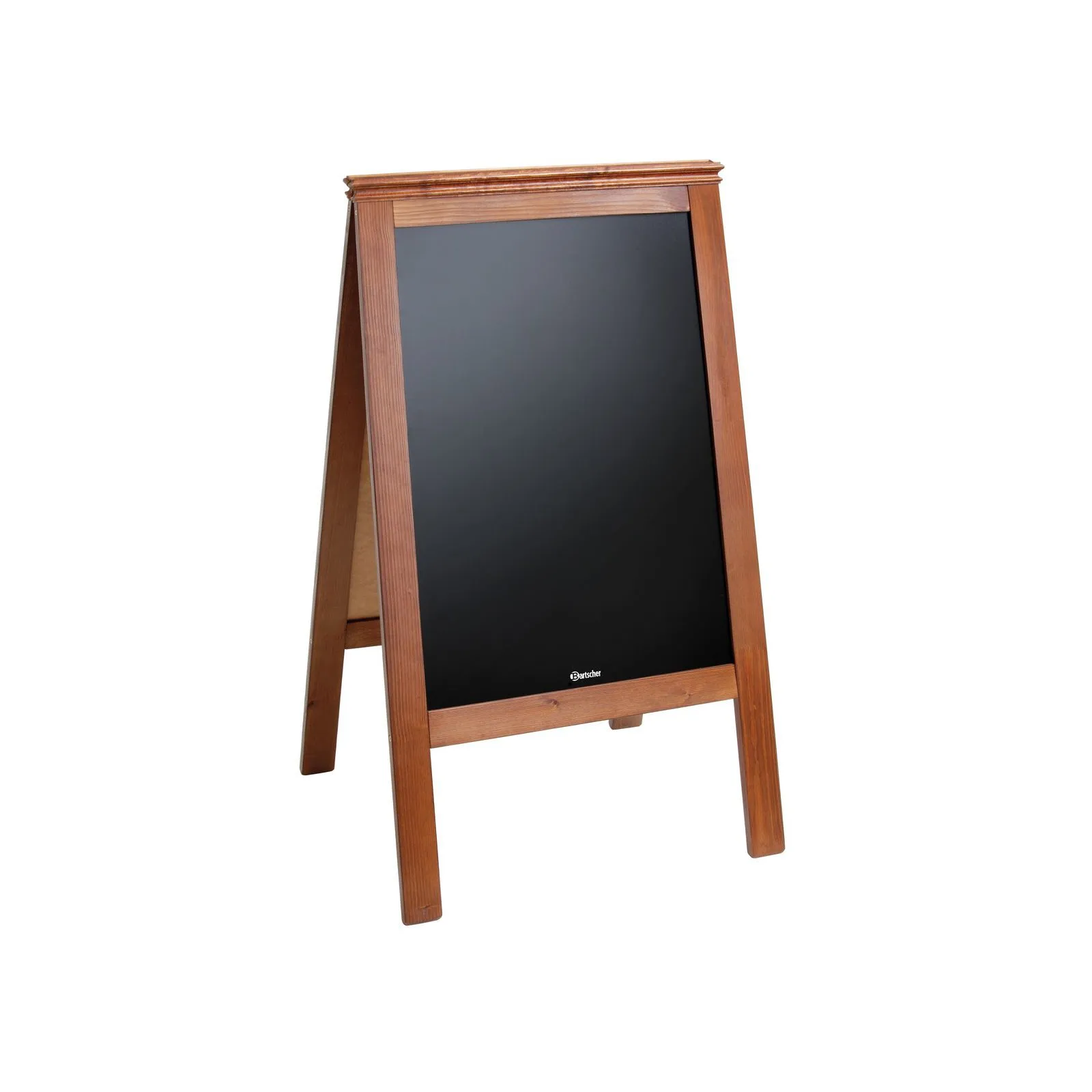 Bartscher 181137 Menütafel Bistro Ansicht Komplett, Kreidetafel, Schiefertafel, Holzrahmen, A-Frame, Schwarz