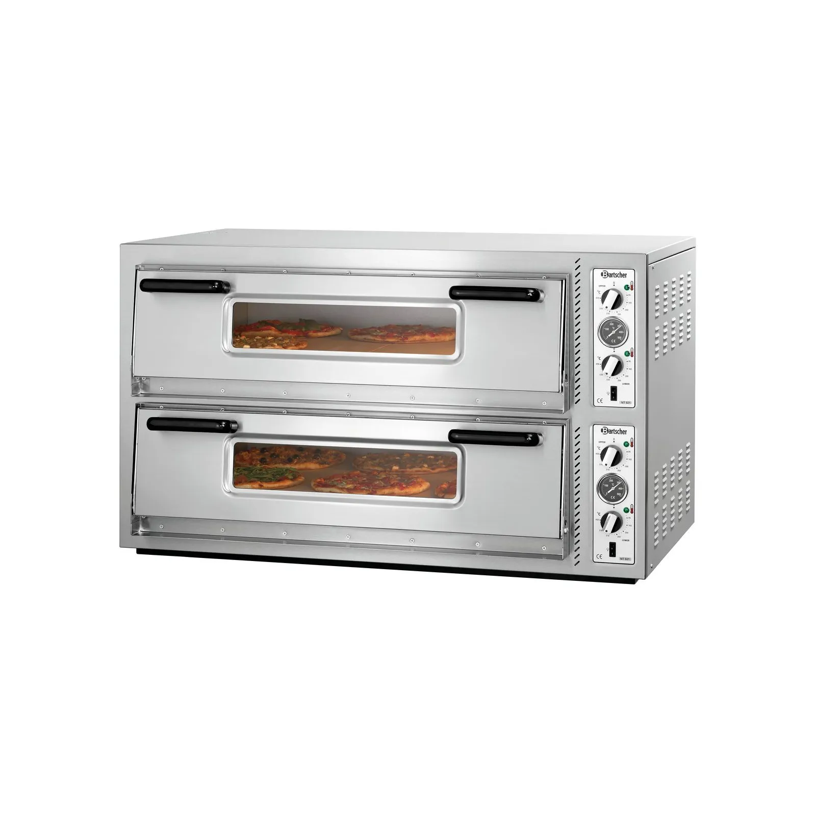 Bartscher 2002121 Pizzaofen NT 921 Ansicht Komplett, geschlossen, mit Pizza
