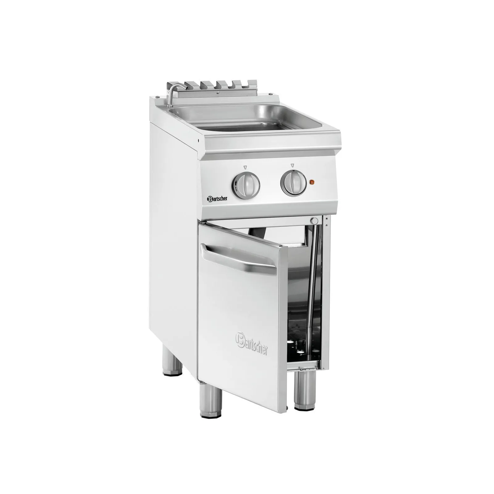 Bartscher 286305 Nudelkocher 700 B400 24L Ansicht Komplett, offen, Gasherd, Standsherd, Edelstahl, Gaskochfeld, Schublade