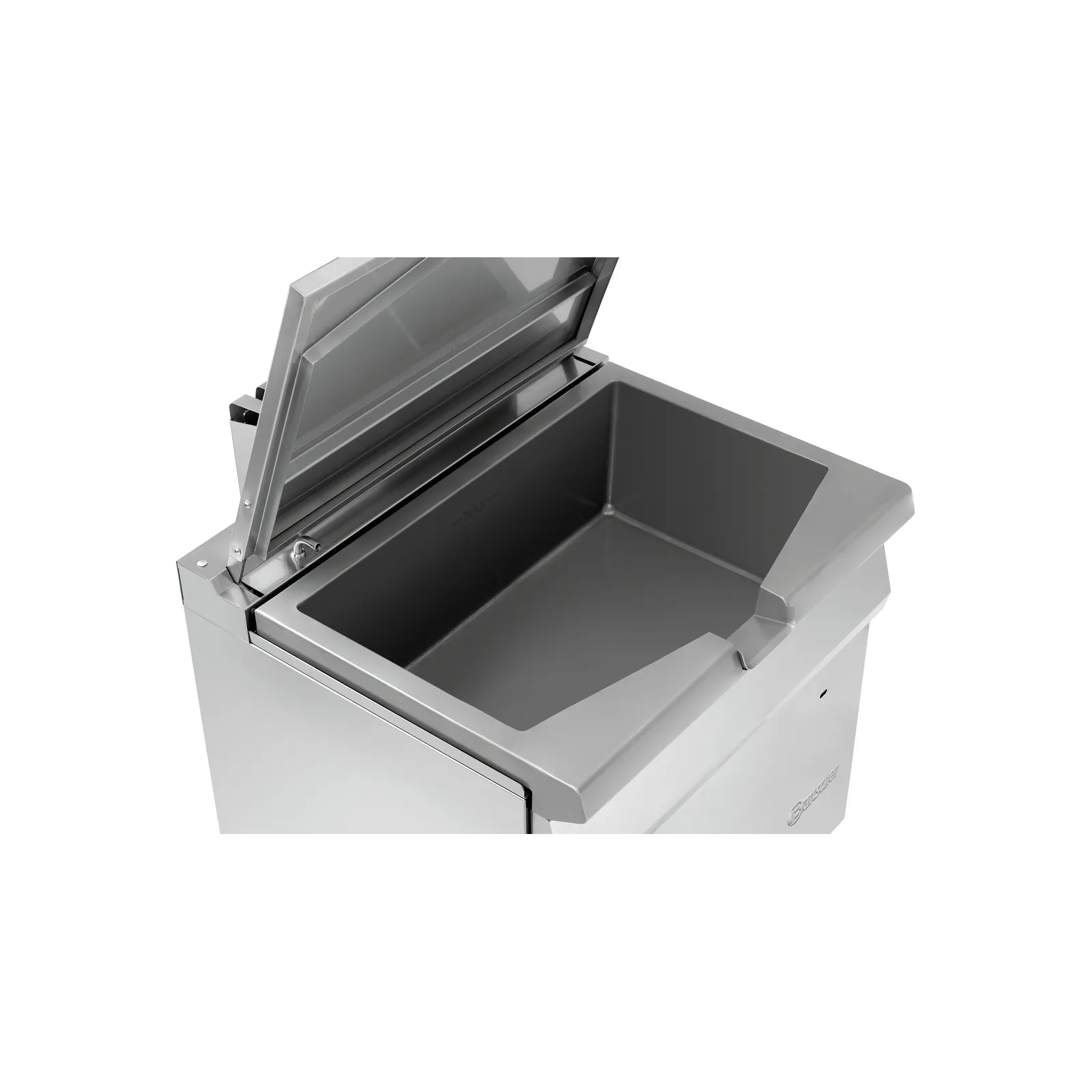 Bartscher 2856031 Kippbratpfanne 700 G51LEK Ansicht Komplett, offen, Kühltruhe, Schublade, Stahl, Silber, Schnellverschluss