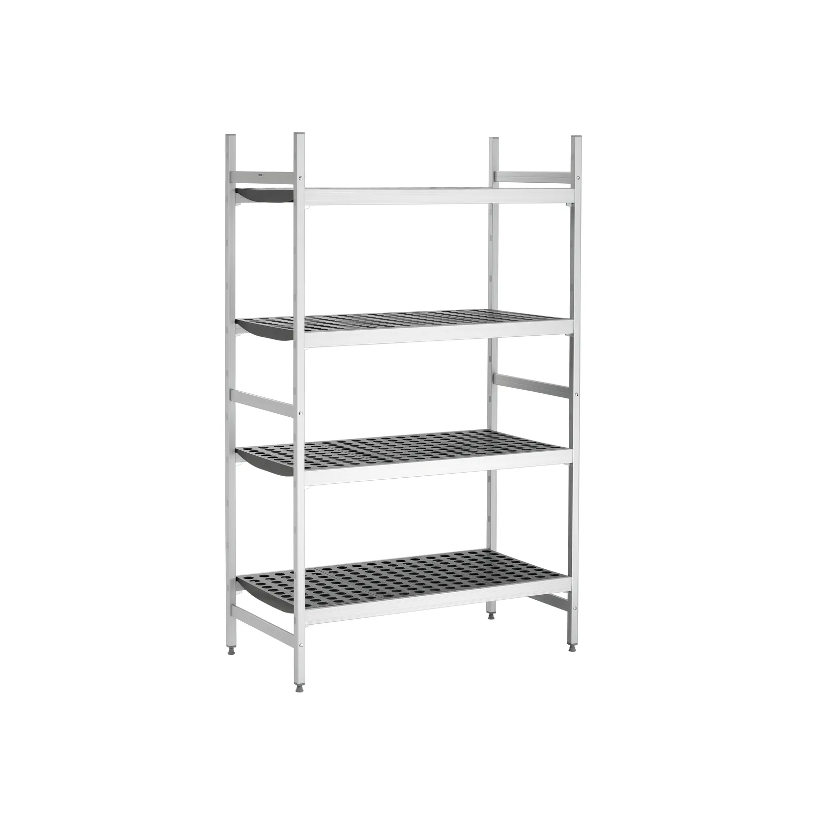 Bartscher 603150 Regalsystem Kit 2 B1080 Ansicht Komplett leer Bartscher 603150 Regalsystem Kit 2 B1080 Ansicht Komplett leer, Metallregal, Lagerregal, Stahl, Gitterboden, Mehrstufig