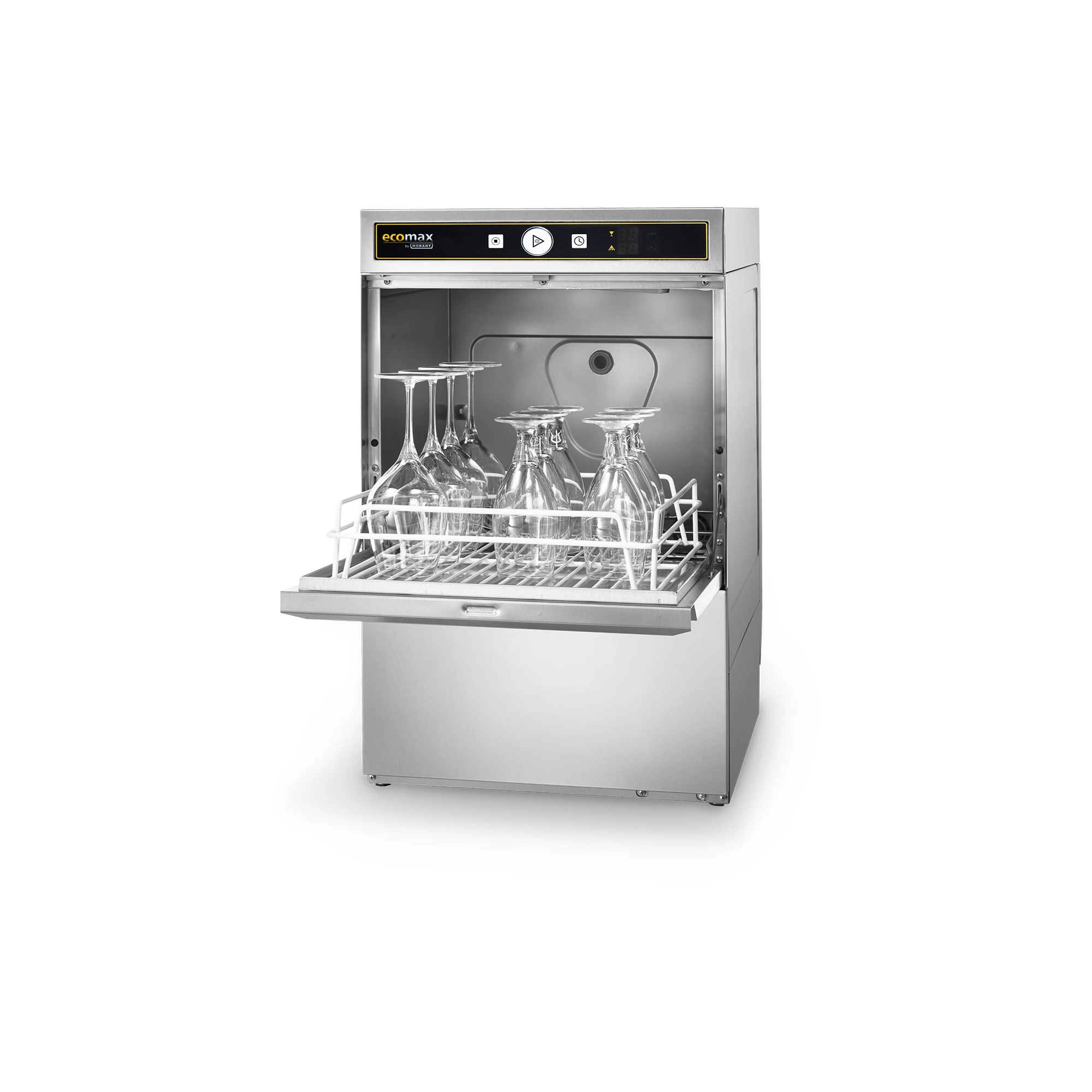 Ecomax G404 Glaeserspuelmaschine   Ecomax G404 Glaeserspuelmaschine geoeffnet mit Glaeserkorb
