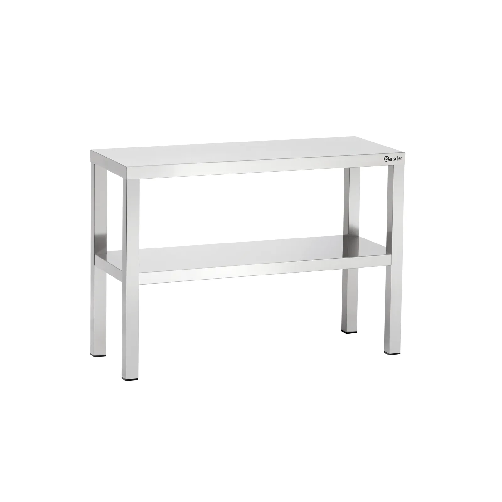 Bartscher 325080 Aufsatzbord B800 2 Borde Ansicht Komplett, Beistelltisch, Metall, Chrom, Silber, Universell