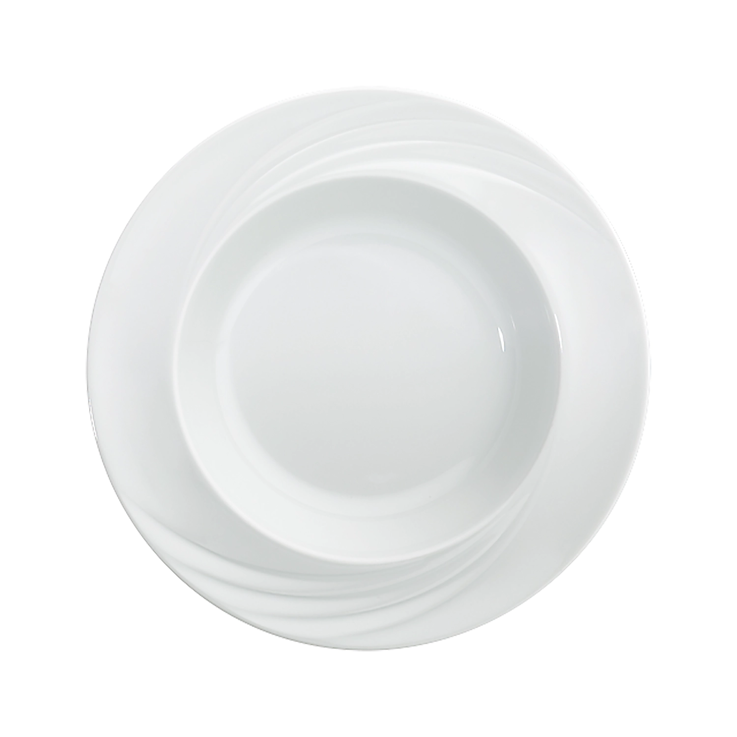 Bauscher Donna Senior Spezialteller tief rund Fahne Relief