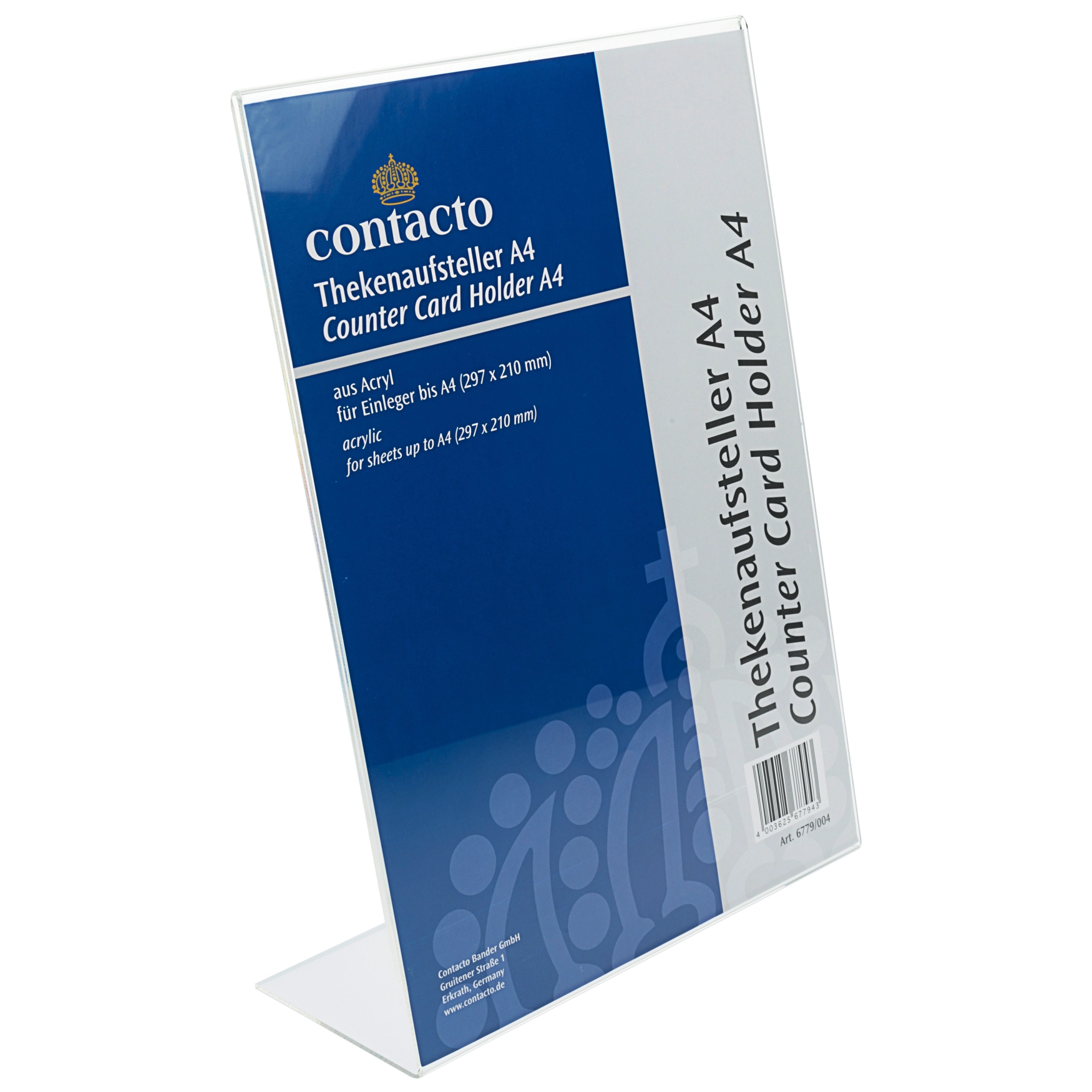 Contacto Thekenaufsteller Acryl L-Förmig 6779004