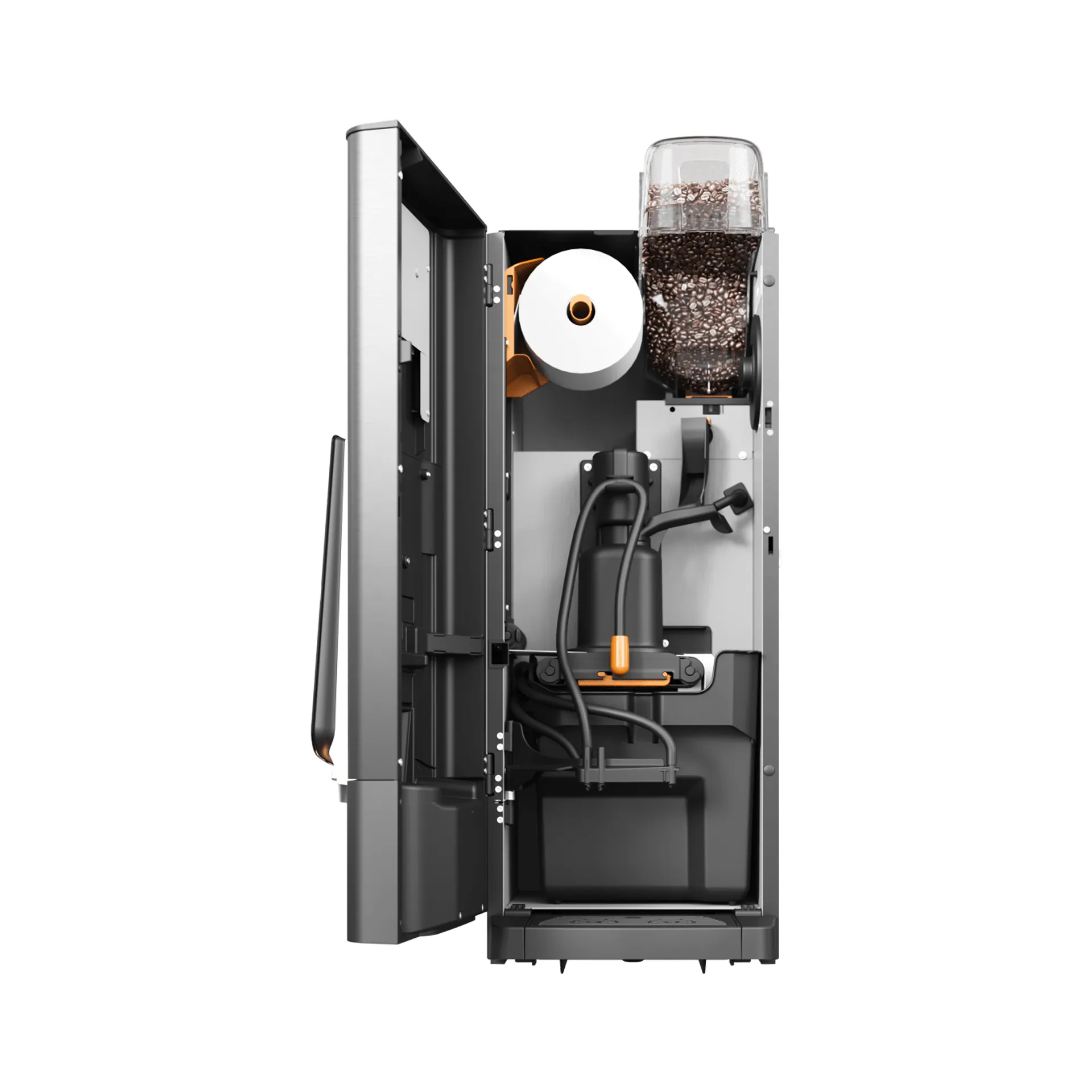 Kaffeemaschine, Bohnenbehälter, Hochwertige Verarbeitung, Brühsystem, Wassertank