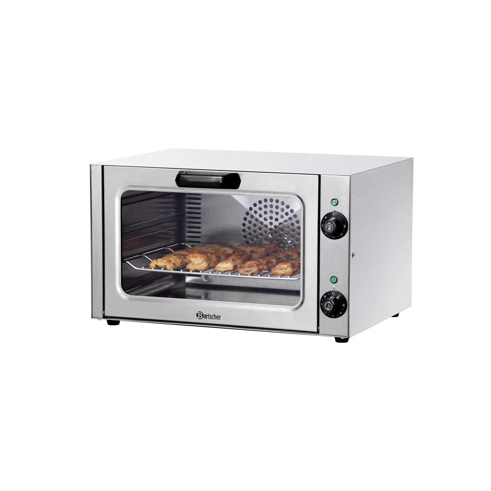 Bartscher A120880 Mehrzweck Heißluftofen Ansicht geschlossen mit Essen