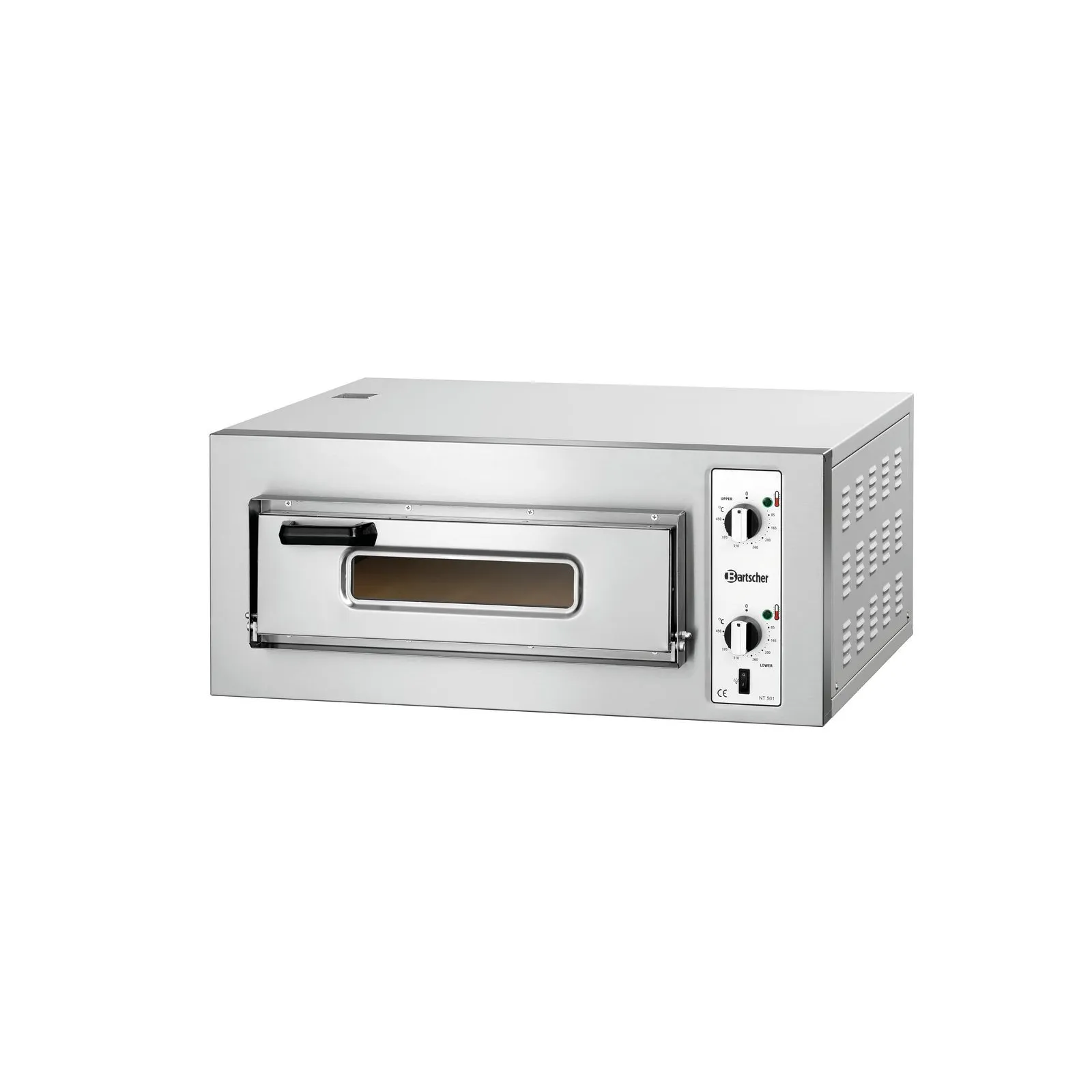 Bartscher 2002018 Pizzaofen NT 501 Ansicht Komplett, geschlossen, Backofen, Kompaktbackofen, Stahl, Metall, Gleiches