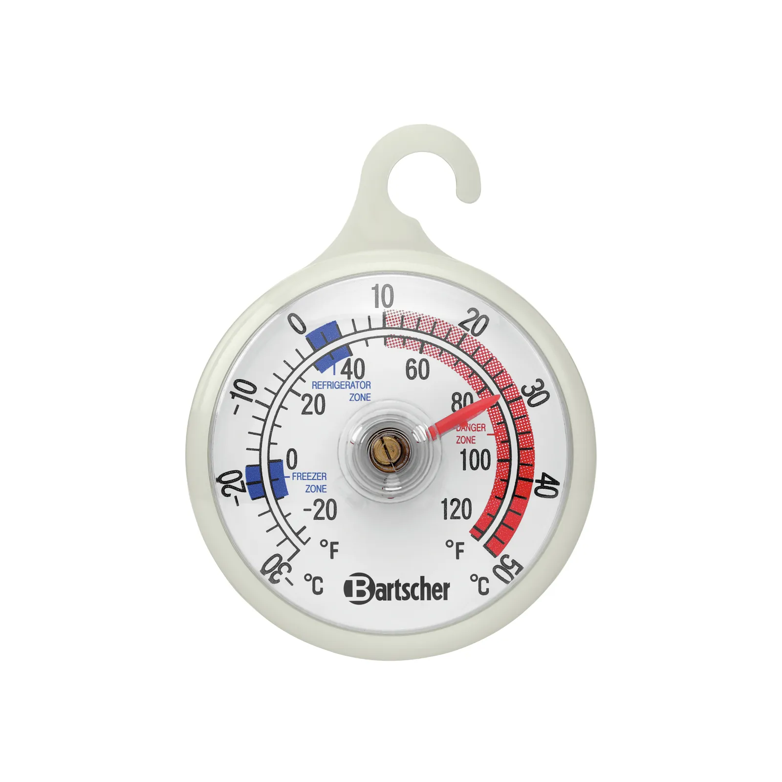 Bartscher 292049 Thermometer A500 Ansicht Komplett, frontal, Thermometer, Dial thermometer, Fridge thermometer, Analog gauge, Bartscher
