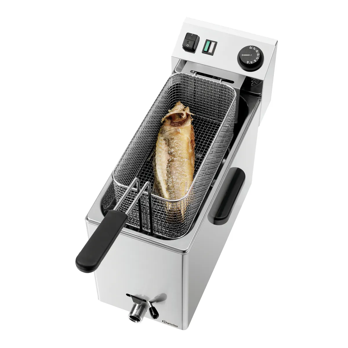 Bartscher 165530 Fritteuse mit frittiertem Fisch