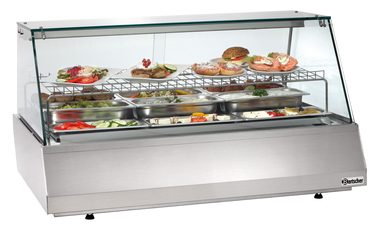 Bartscher 406056 Kalte Theke 3/1 GN Kantglas Ansicht 1 Bartscher 406056 Kalte Theke 3/1 GN Kantglas Ansicht 1