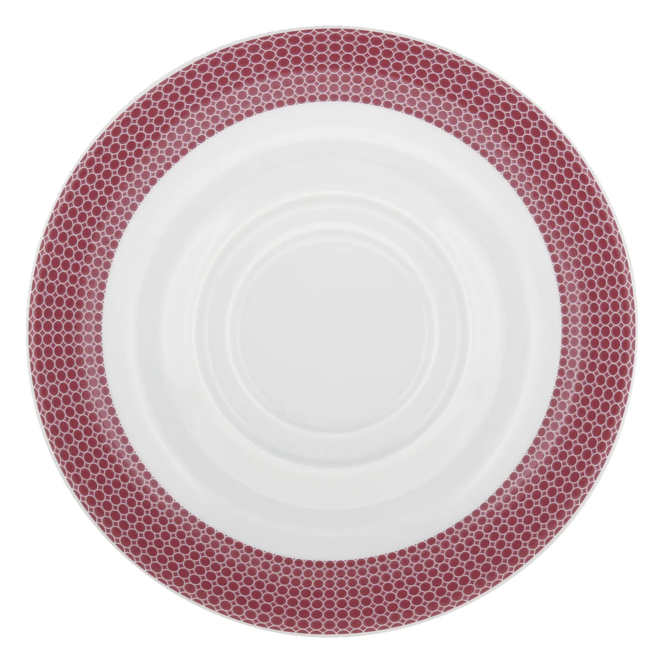 Teller, Plate, Weiß, Roter Rand, Muster