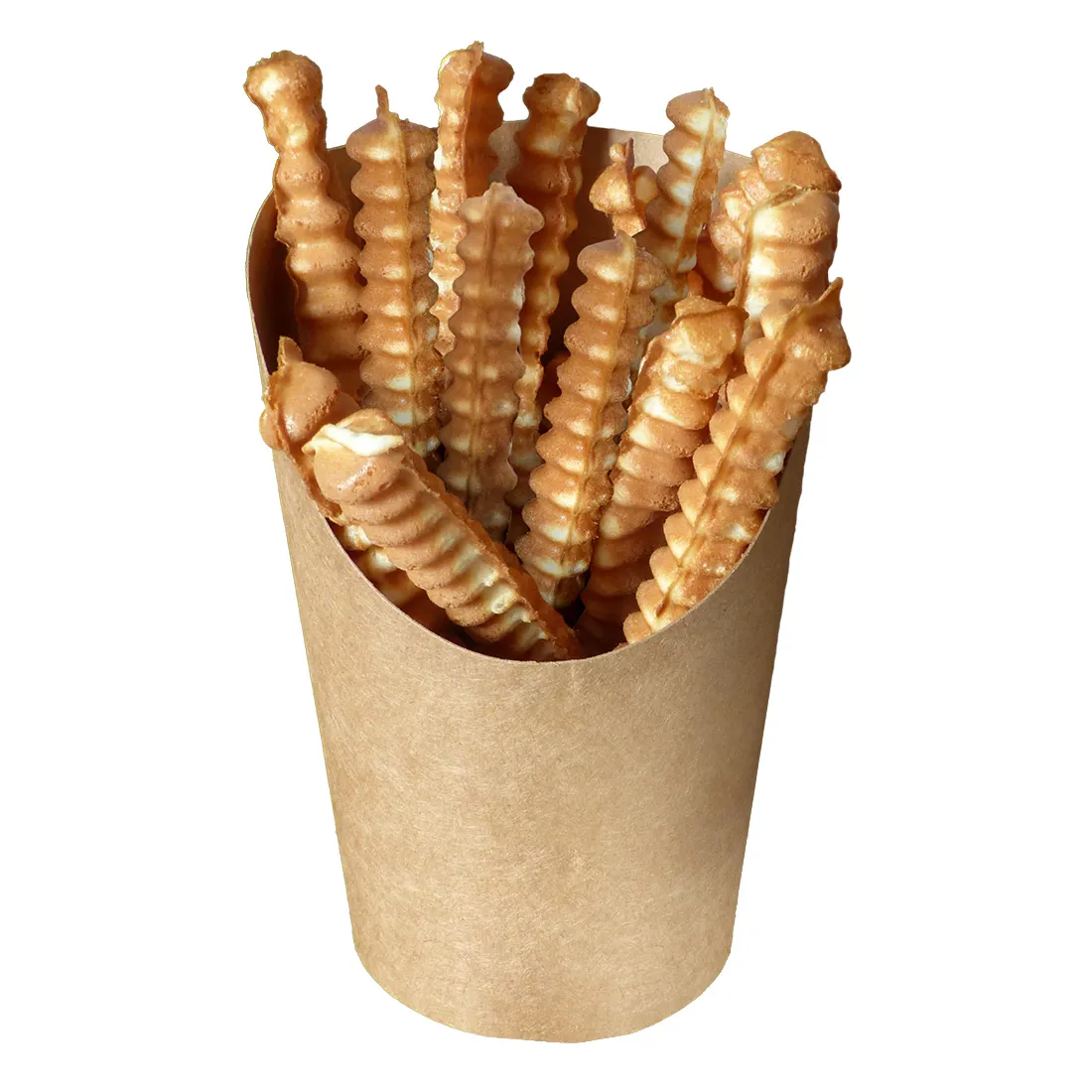 Neumaerker 00-40003 Snack-Becher Eco mit Waffelpommes, Pommes, Chips, Waffelstangen, KartoffelSnacker, Knusperstangen