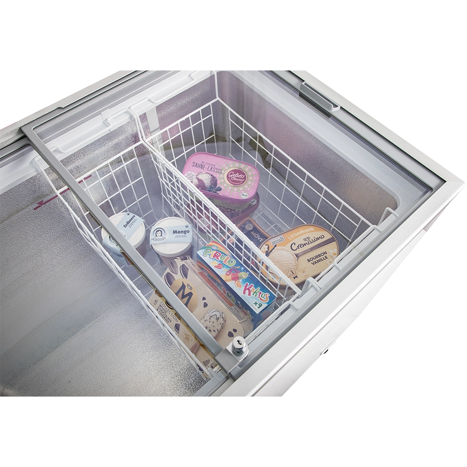 KBS 922022 Tiefkuehltruhe gewoelbter Glasschiebedeckel d201 Ansicht 3    KBS 922022 Tiefkuehltruhe gewoelbter Glasschiebedeckel d201 Ansicht 3