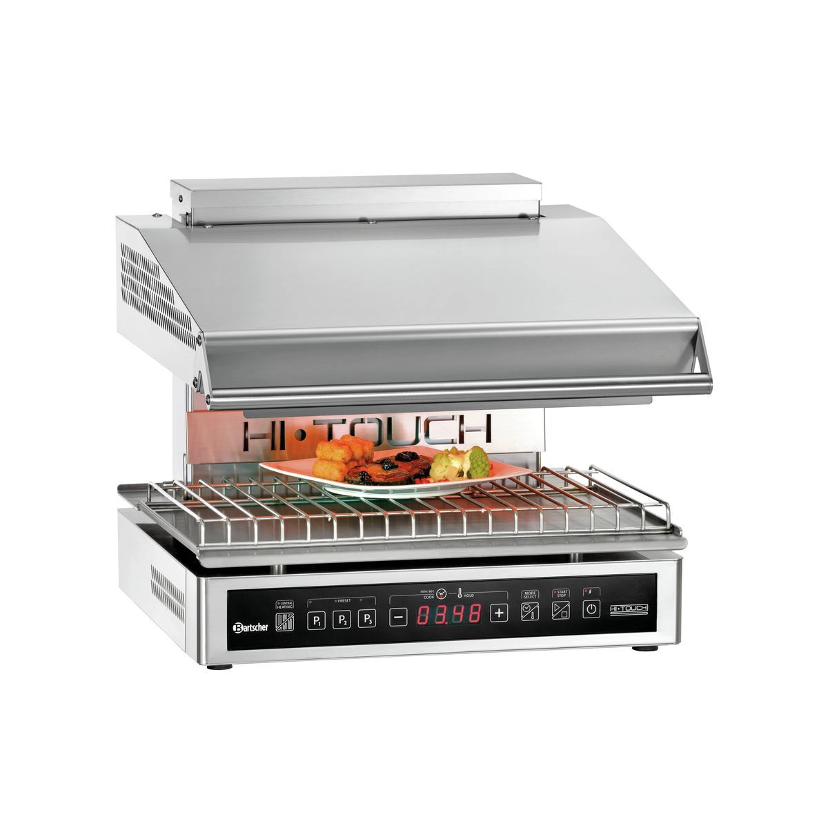 Bartscher 101547 Lift Salamander wo ein Teller auf kleiner Höhe warmgehalten wird Bartscher 101547 Lift Salamander wo ein Teller auf kleiner Höhe warmgehalten wird