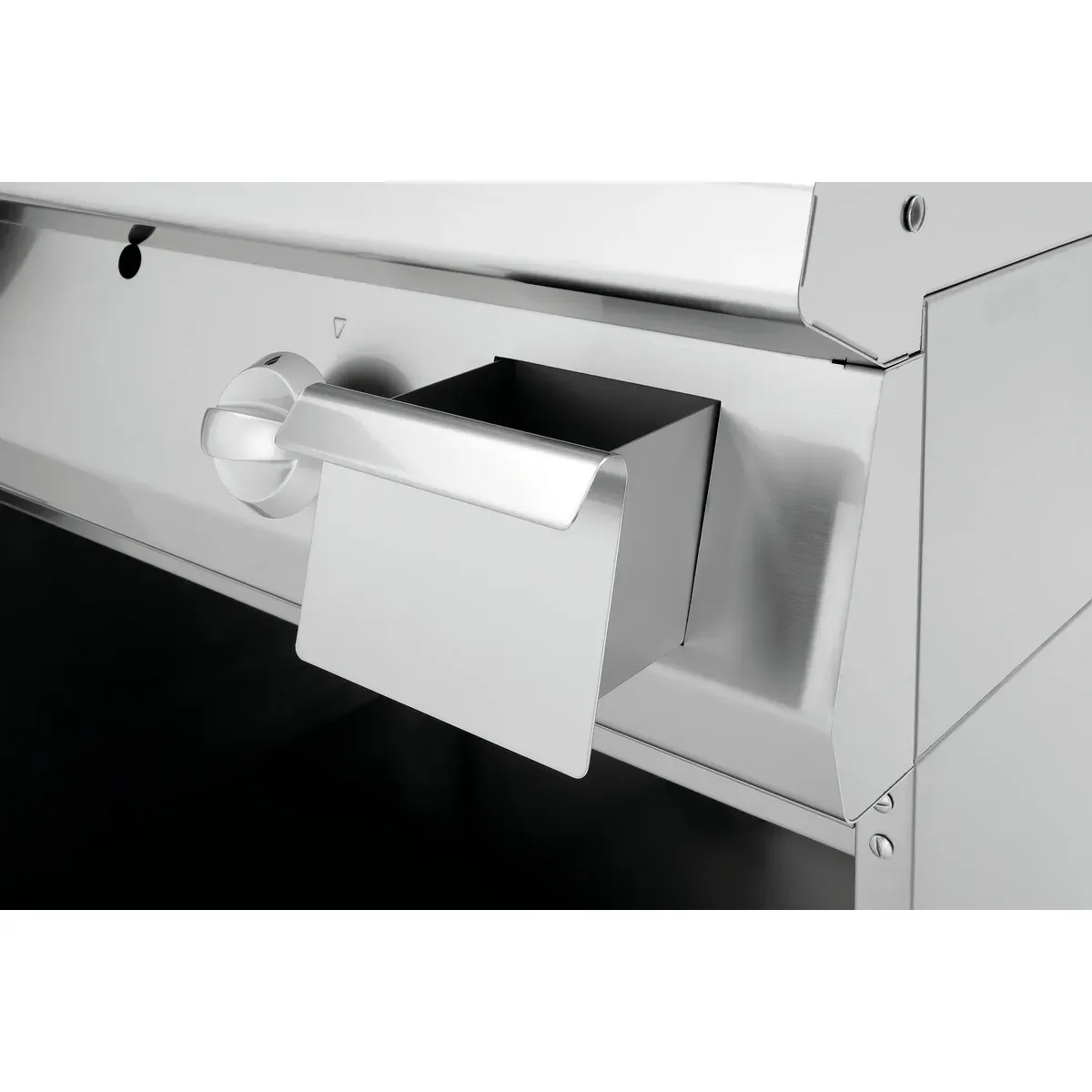 Bartscher 2856311 Lavasteingrill 700VR G180 Nahansicht Fettauffangbehälter