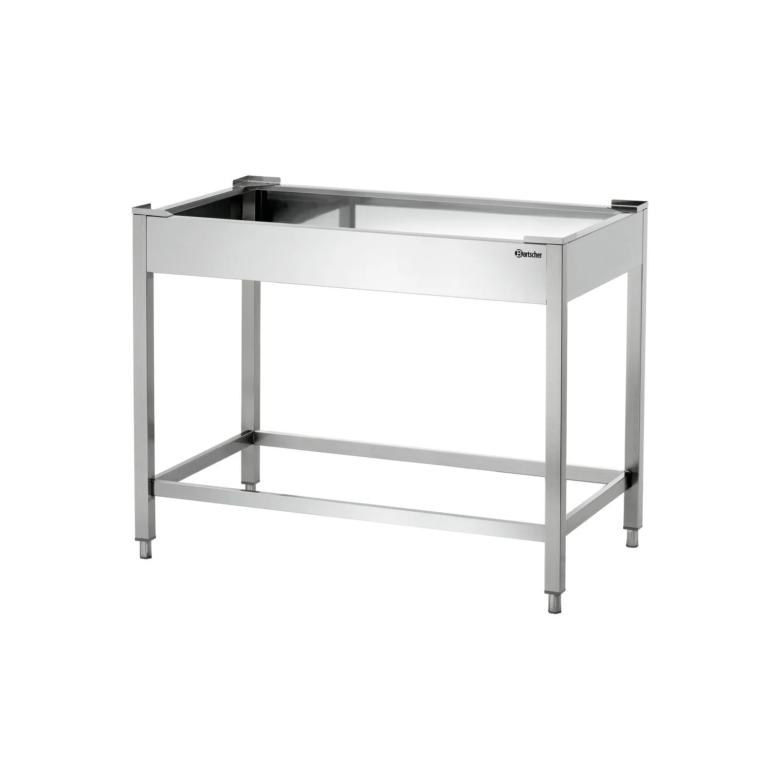 Bartscher 200318 Untergestell PO NT9 Ansicht Komplett, stahl, kücheninsel, metallrahmen, glas-top, industrietisch