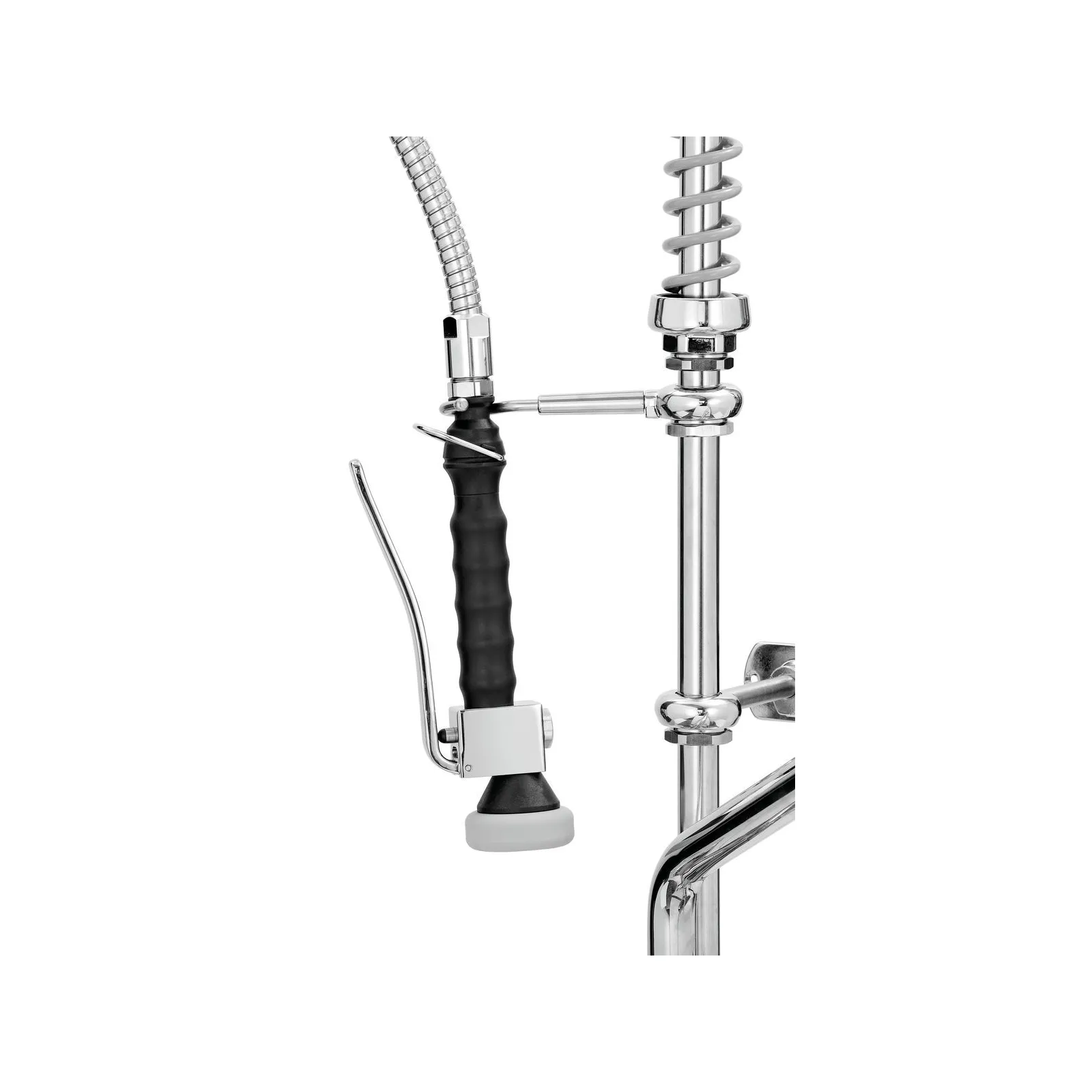 Bartscher 400137 Zweigriffmischer 40L-1802B Nahansicht Brause Bartscher 400137 Zweigriffmischer 40L-1802B Nahansicht Brause, Korkenzieher, Küchenzubehör, Chromstahl, Schwarz, Siphon