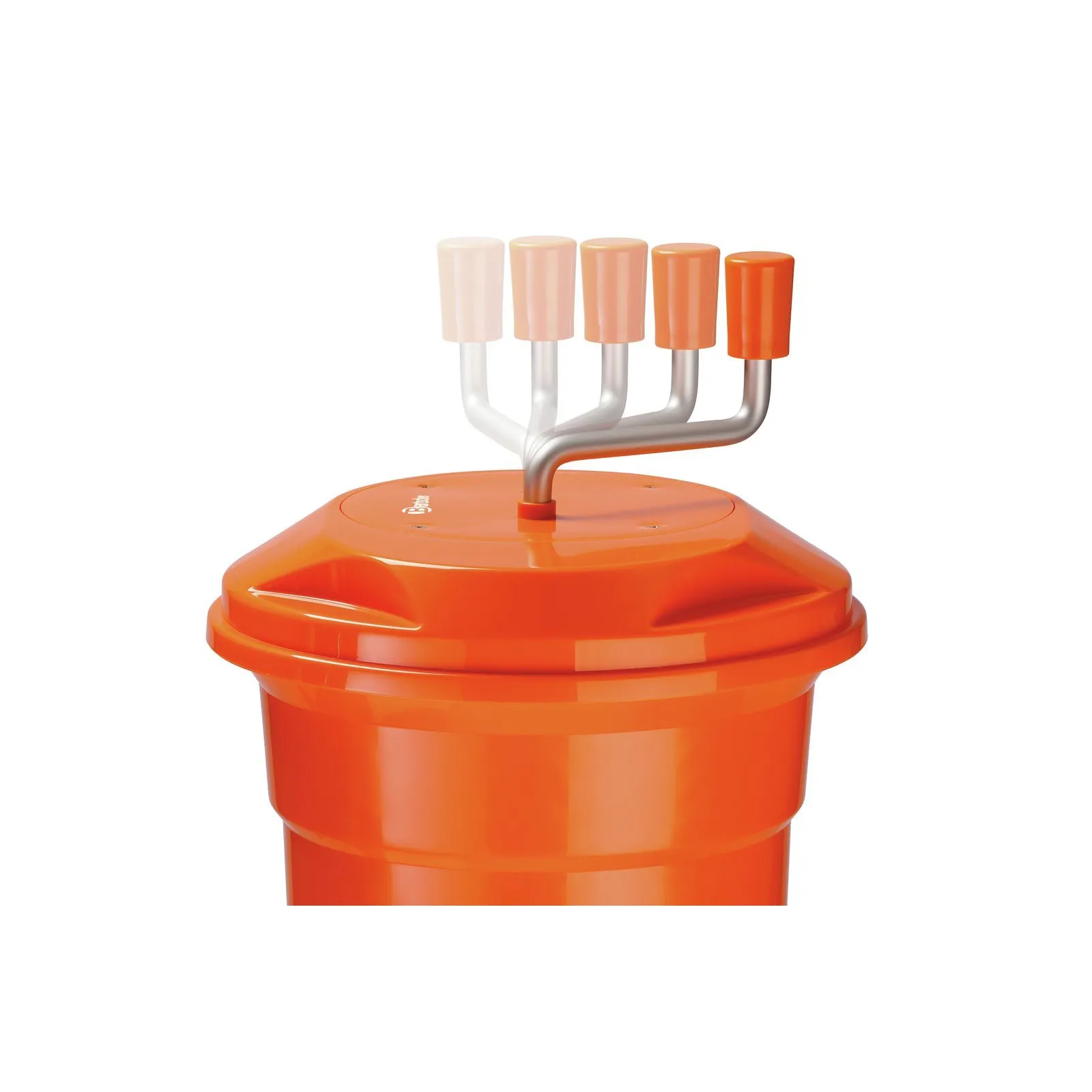 Bartscher 120710 Salatschleuder K1-12L Ansicht schleudern, Behälter, Eimer, Orange, Deckel, Ausdehner
