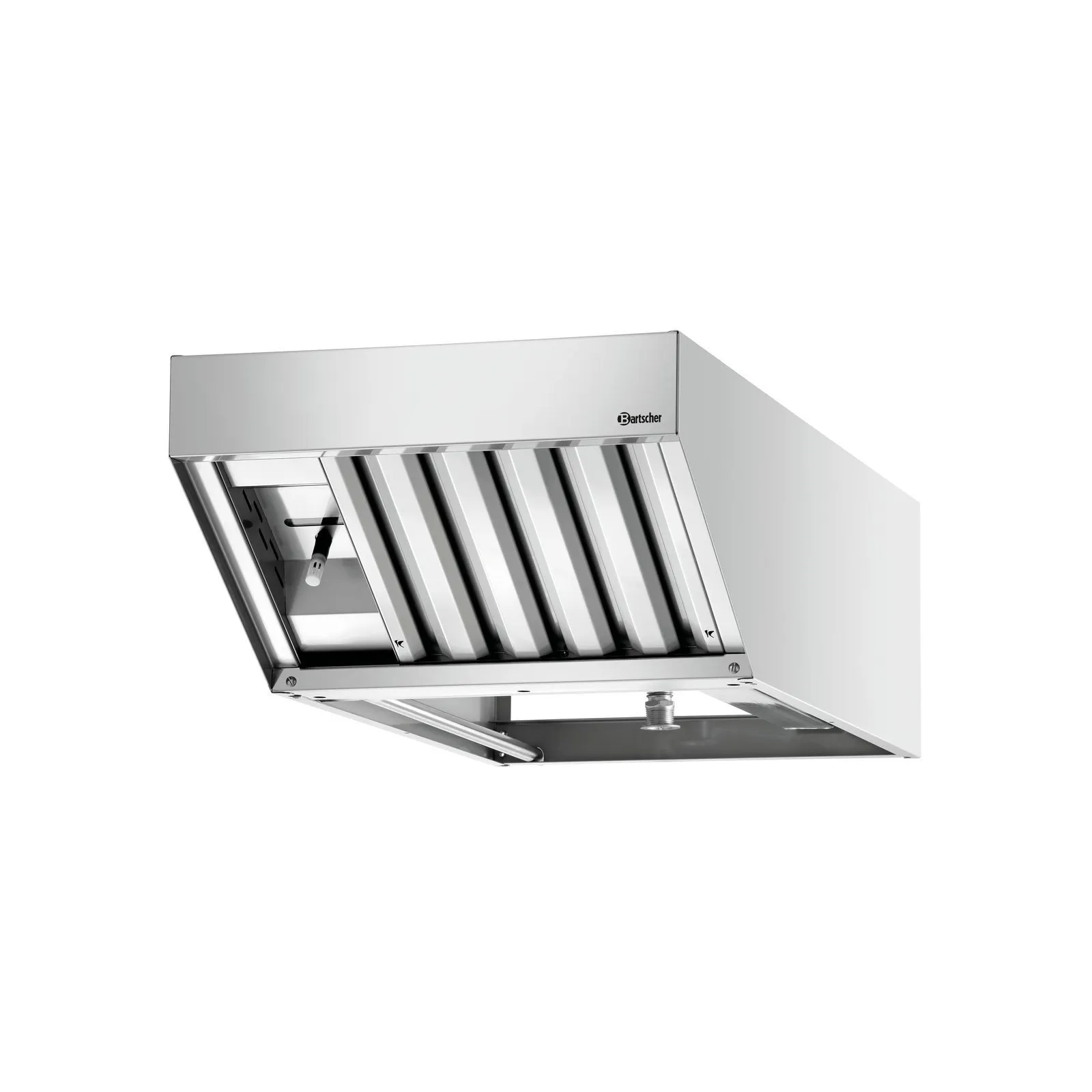 Bartscher 117002 Kondensationshaube Silversteam-K Ansicht Komplett, Dunstabzugshaube, Küche, Wandhaube, Stainless Steel, Kochfeldabzug