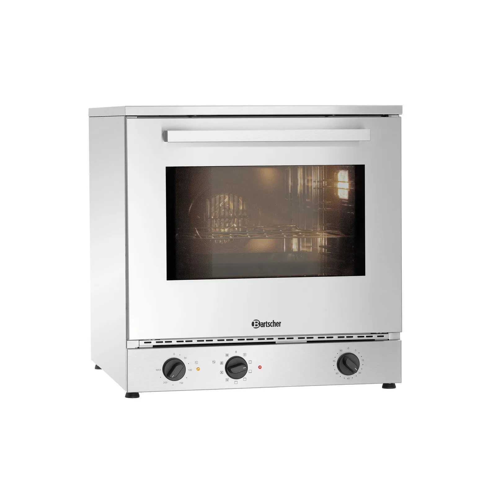 Bartscher 121782 Heißluftofen MF6430 Ansicht Komplett, Backofen, Edelstahl, Glasfront, Ofen, Backofenkern?
