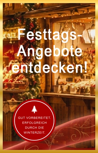 Banner Festtagssaison Sidebar, Weihnachtsmarkt, Weihnachten, Dekoration, Holzstand, Lichterketten